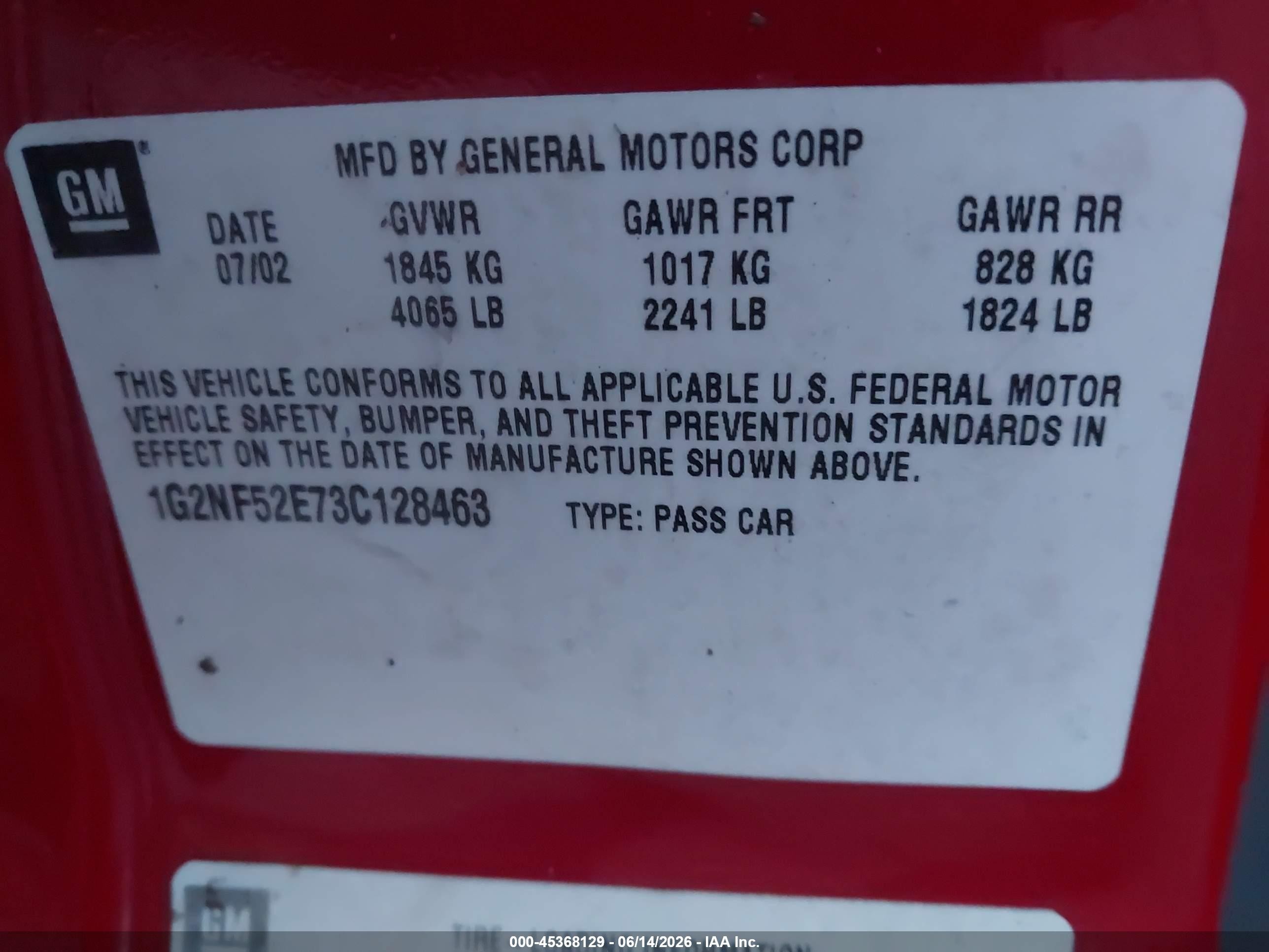 2003 Pontiac Grand Am Se1 Red vin: 1G2NF52E73C128463