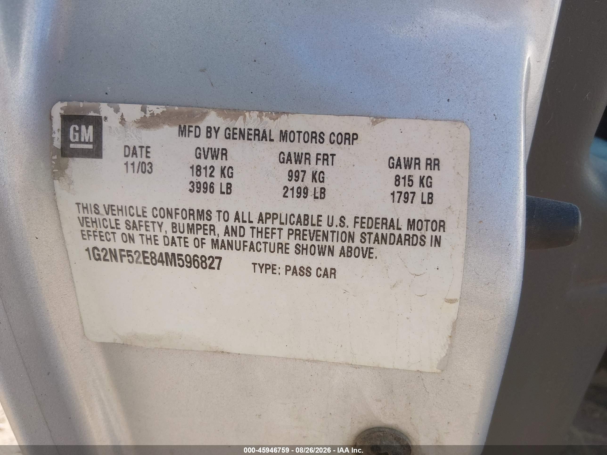 2004 Pontiac Grand Am Se1 Silver vin: 1G2NF52E84M596827