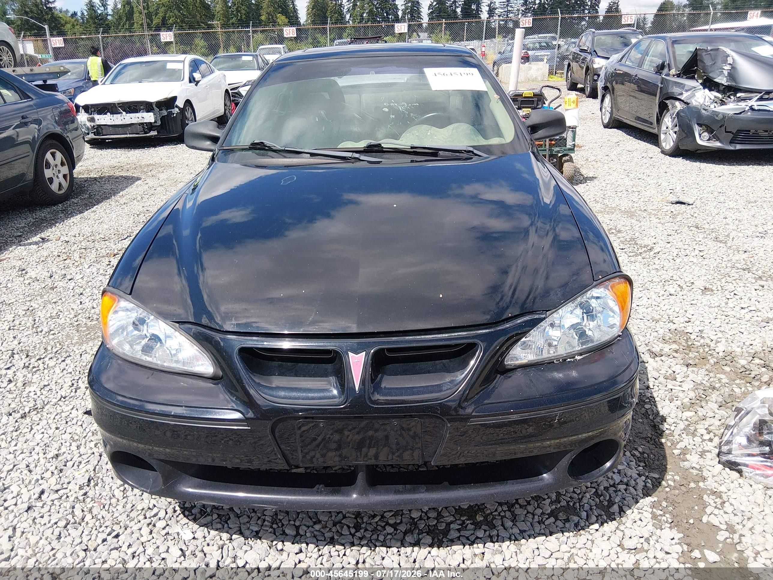 2001 Pontiac Grand Am Gt1 Черный vin: 1G2NV12E71M547206