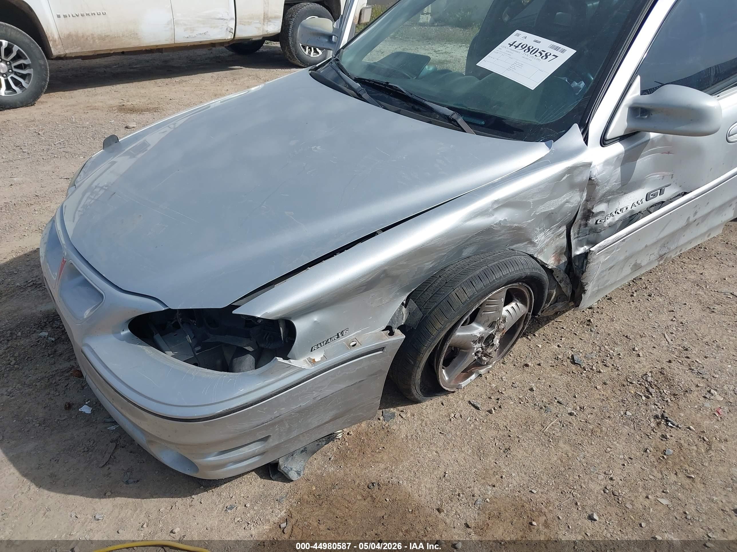 2001 Pontiac Grand Am Gt1 Silver vin: 1G2NV52E31C168684