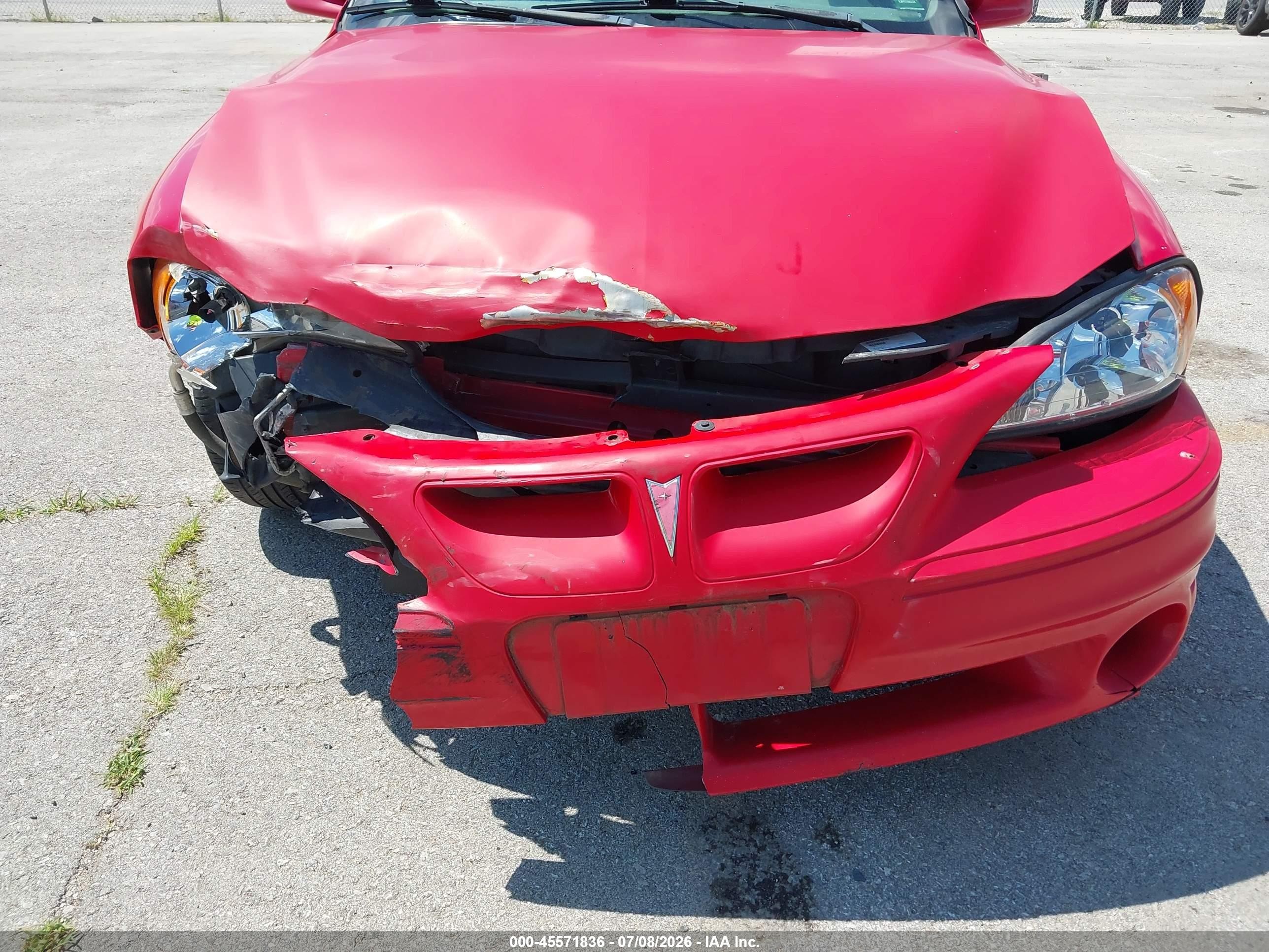 2000 Pontiac Grand Am Gt1 Red vin: 1G2NV52E3YM742656