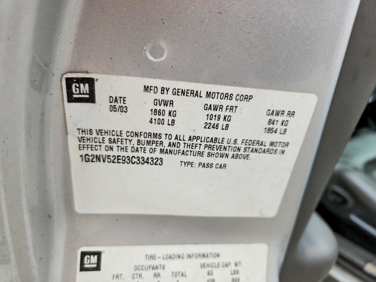 2003 Pontiac Grand Am Silver vin: 1G2NV52E93C334323