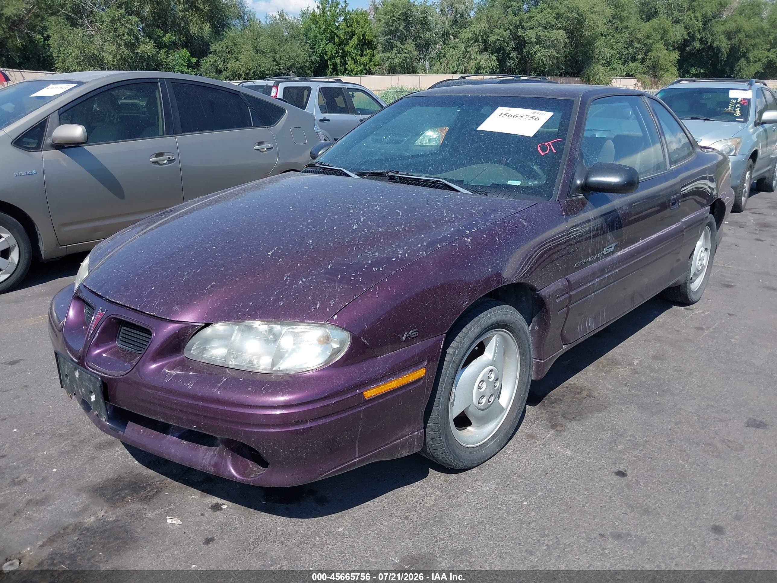 1998 Pontiac Grand Am Gt Purple vin: 1G2NW12M7WC726802