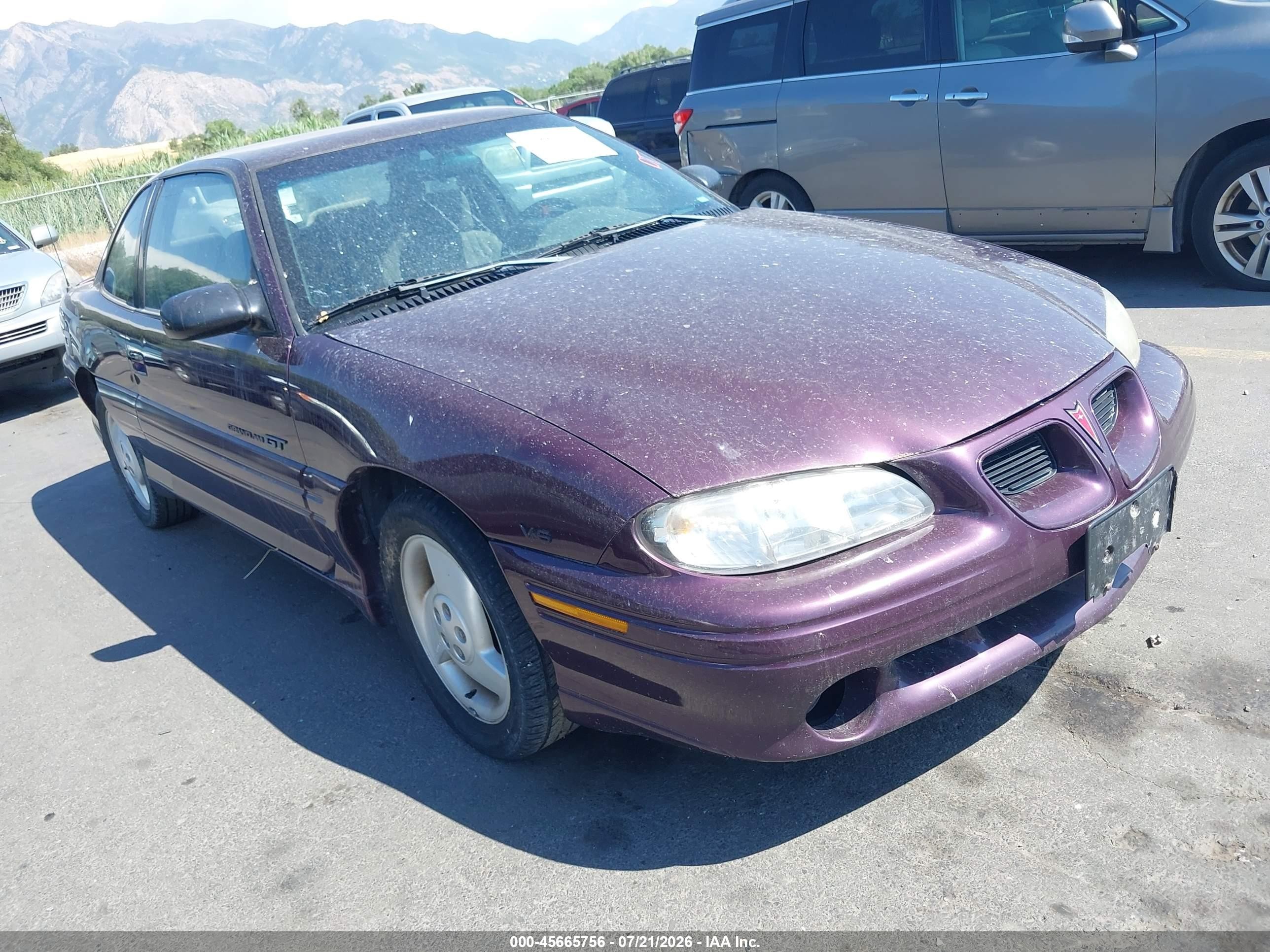 1998 Pontiac Grand Am Gt Purple vin: 1G2NW12M7WC726802