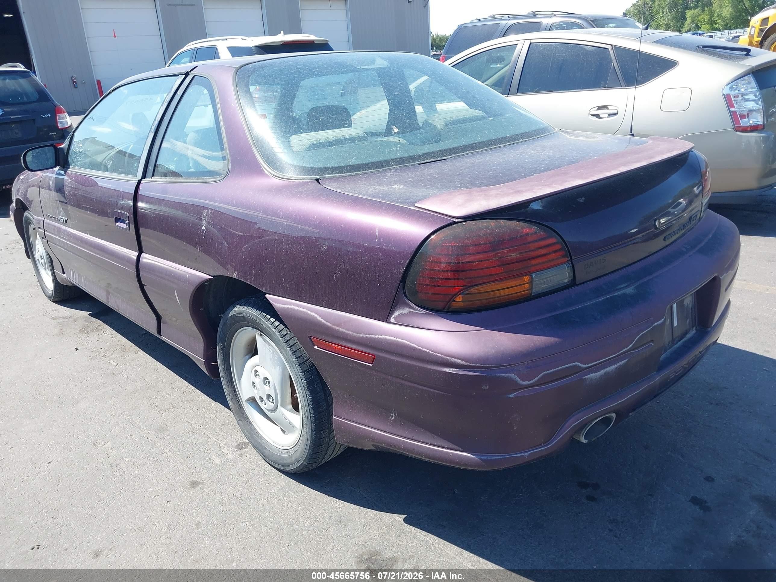 1998 Pontiac Grand Am Gt Purple vin: 1G2NW12M7WC726802