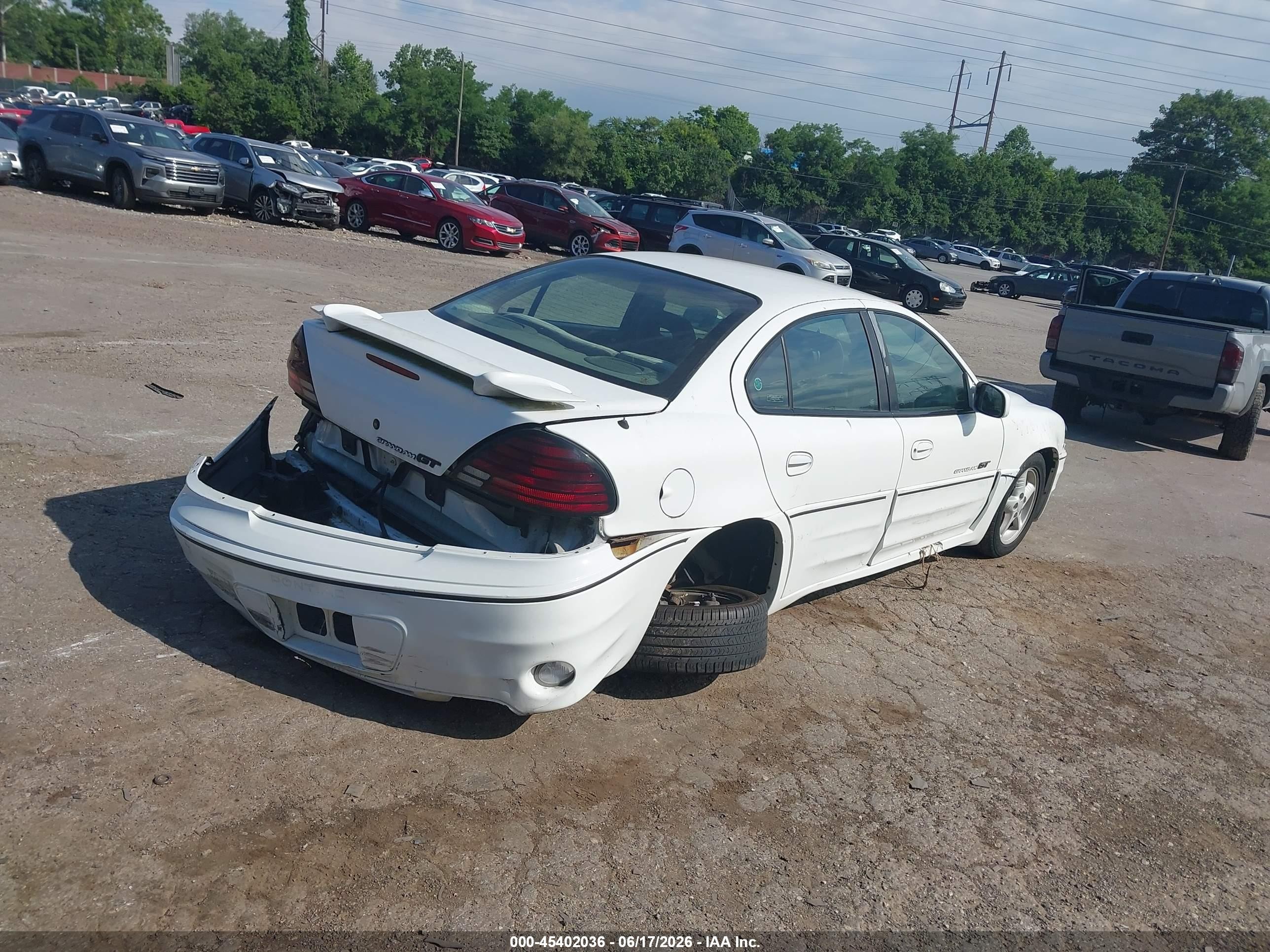 2001 Pontiac Grand Am Gt White vin: 1G2NW52E21C170469