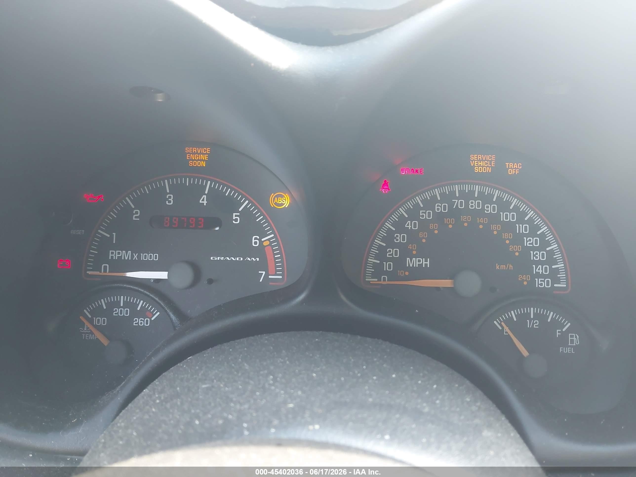 2001 Pontiac Grand Am Gt White vin: 1G2NW52E21C170469