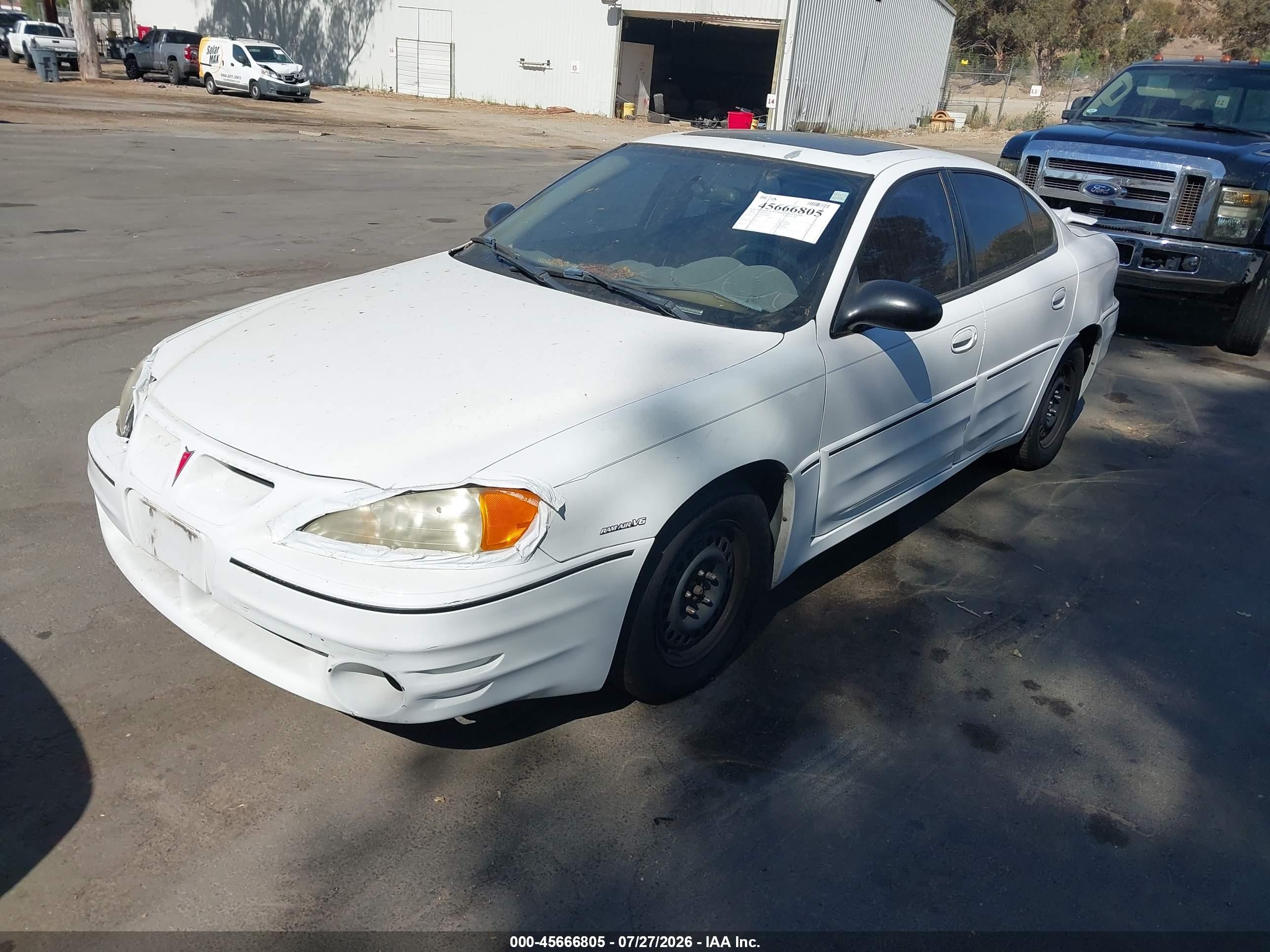 2004 Pontiac Grand Am Gt White vin: 1G2NW52E44C180876