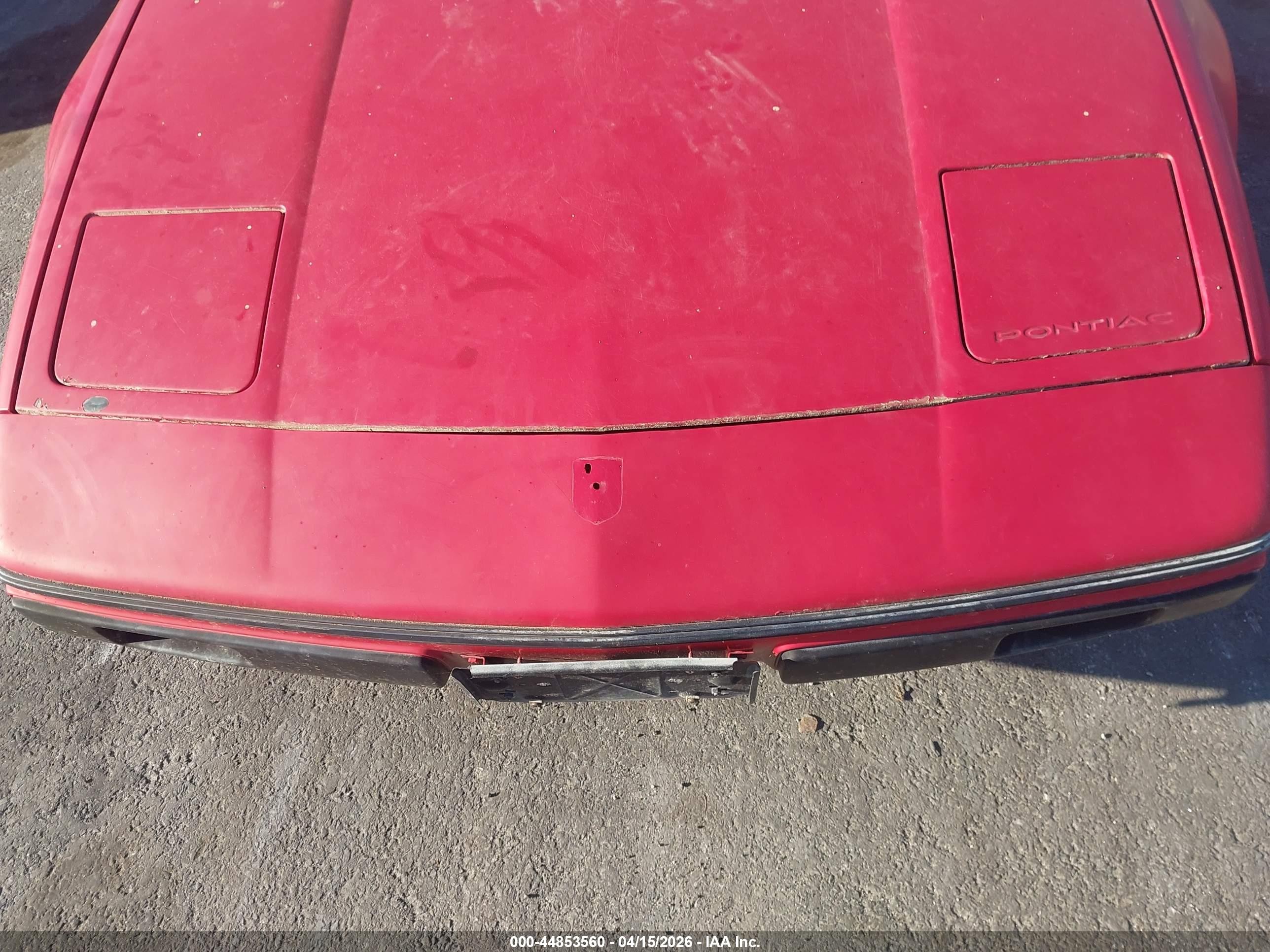 1986 Pontiac Fiero   Красный vin: 1G2PE37R7GP218013