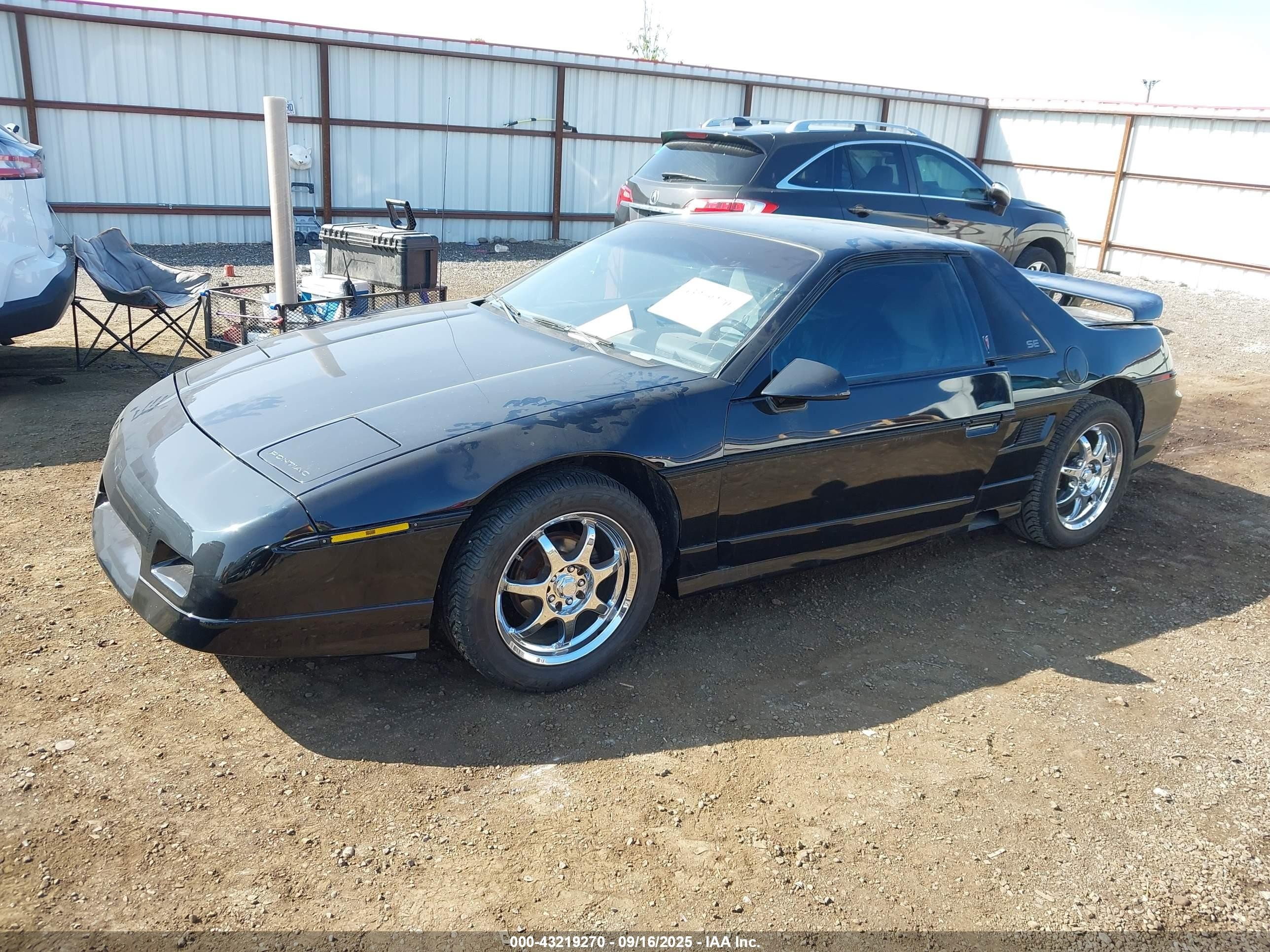 1986 Pontiac Fiero Se Black vin: 1G2PF3790GP219274