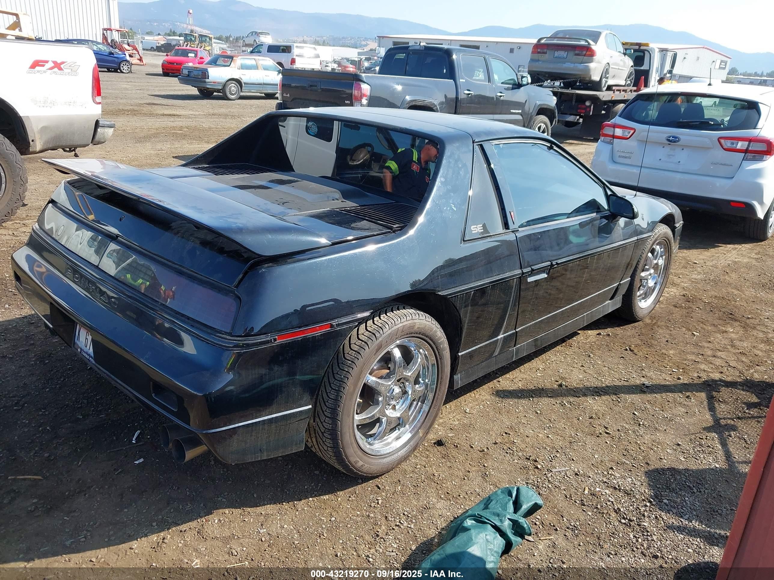 1986 Pontiac Fiero Se Black vin: 1G2PF3790GP219274
