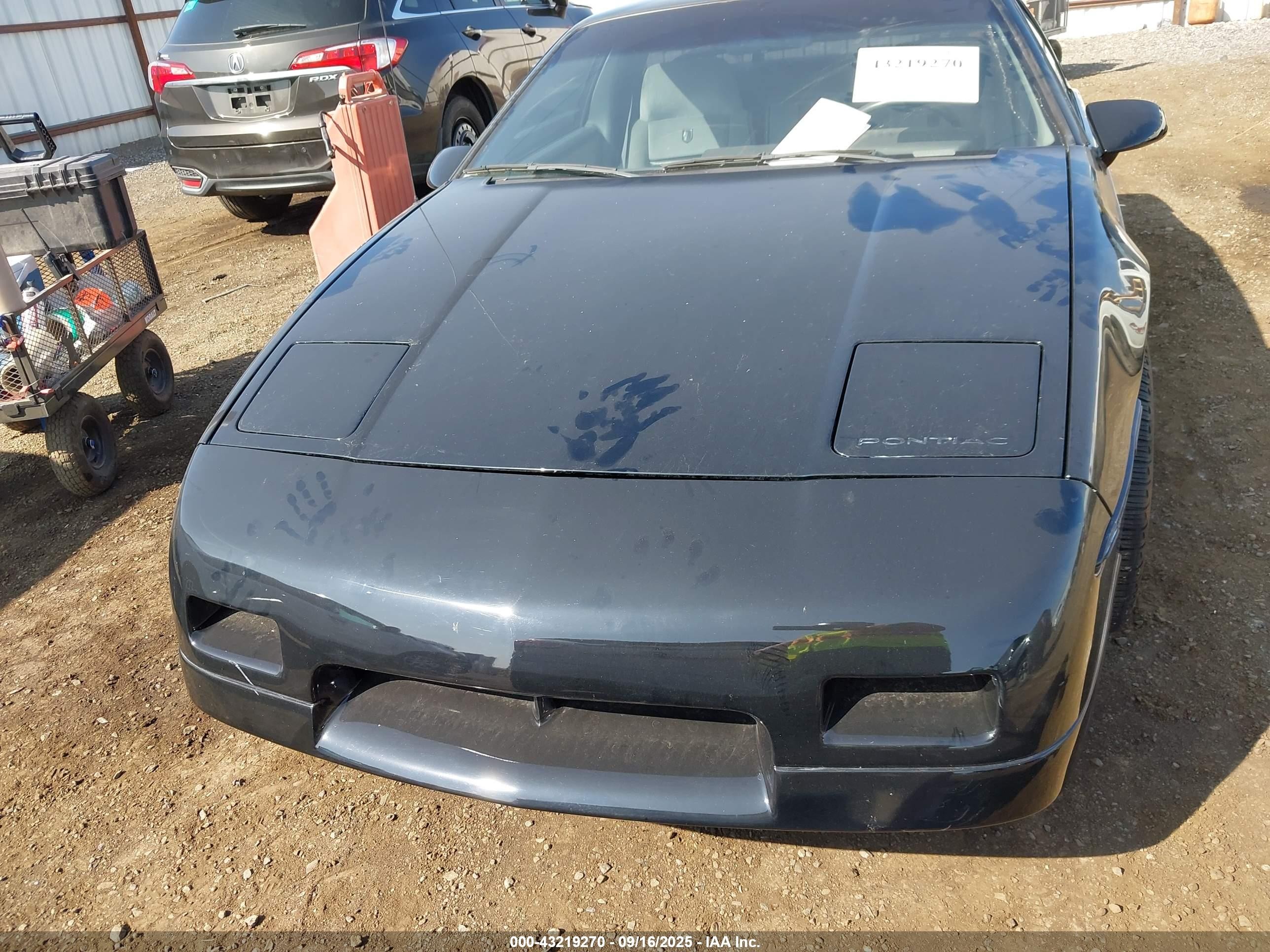 1986 Pontiac Fiero Se Black vin: 1G2PF3790GP219274