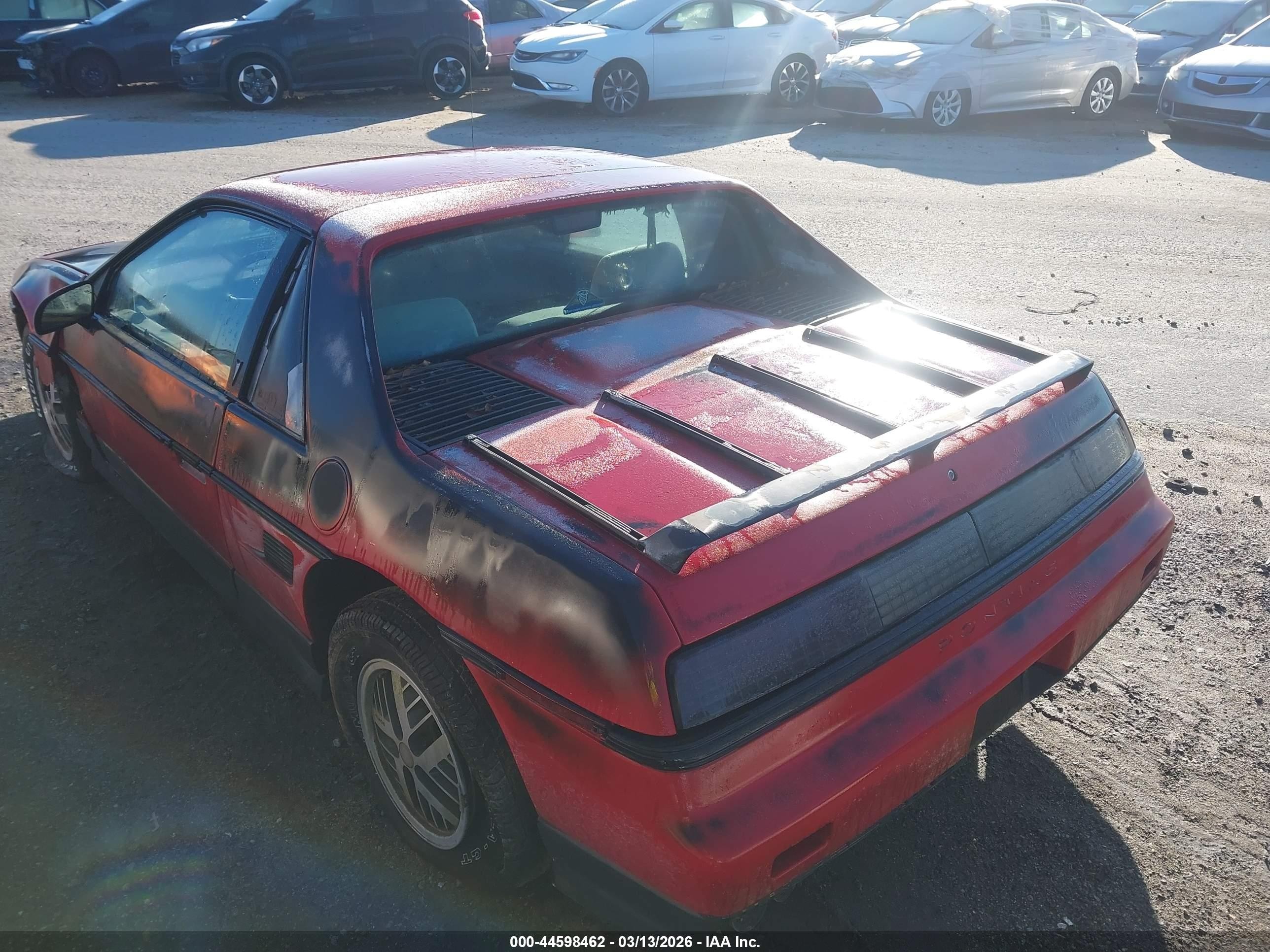 1986 Pontiac Fiero Se Red vin: 1G2PF3790GP222272