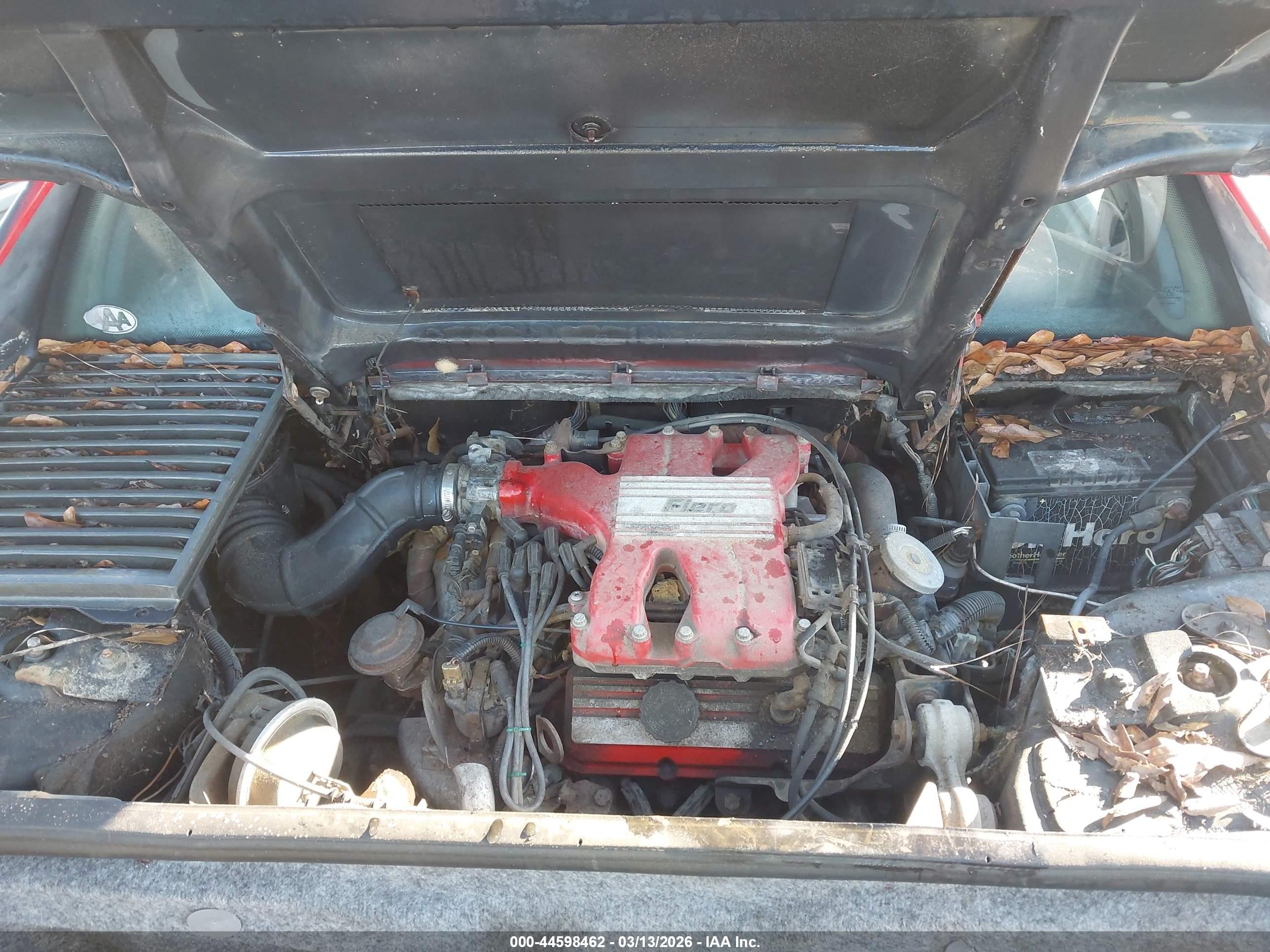 1986 Pontiac Fiero Se Red vin: 1G2PF3790GP222272