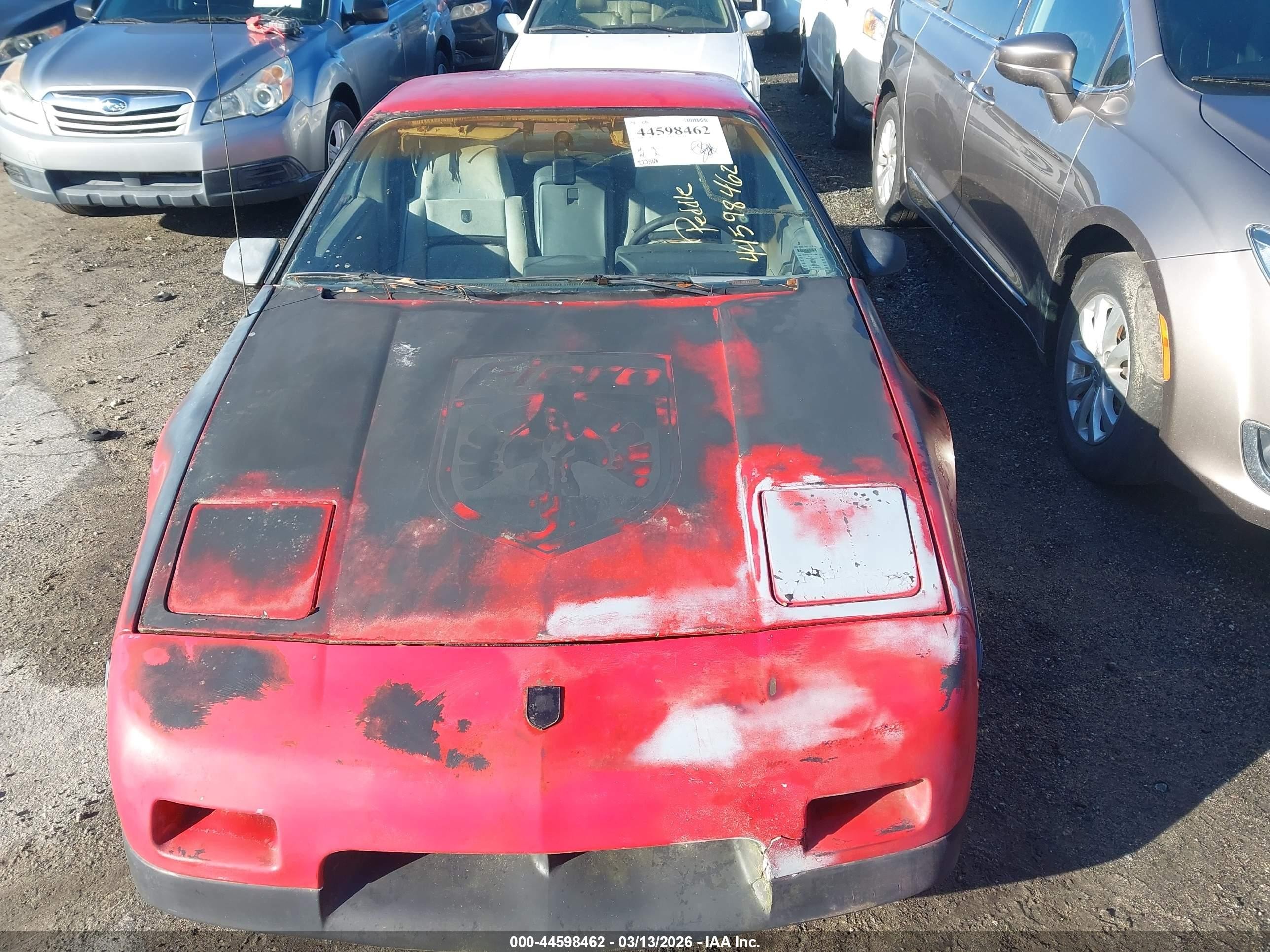 1986 Pontiac Fiero Se Red vin: 1G2PF3790GP222272