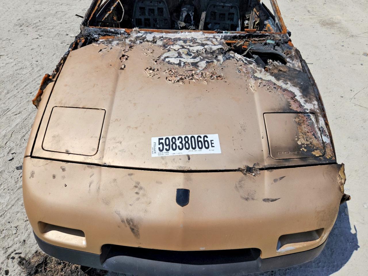 1986 Pontiac Fiero Se Gold vin: 1G2PF3794GP236482