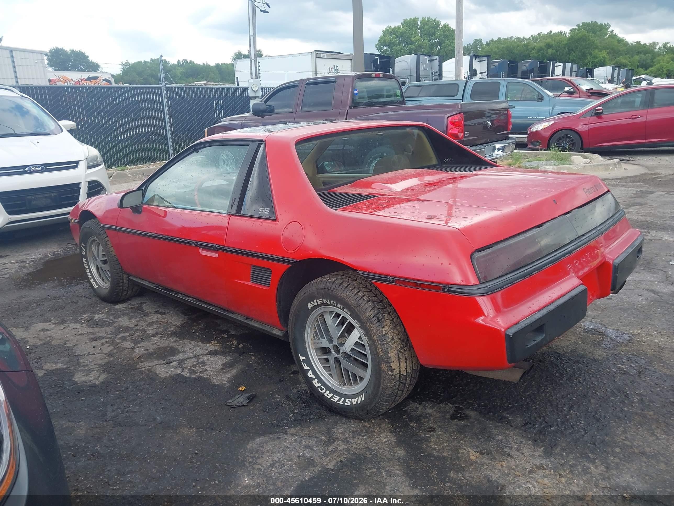 1985 Pontiac Fiero Se Red vin: 1G2PF3797FP254392