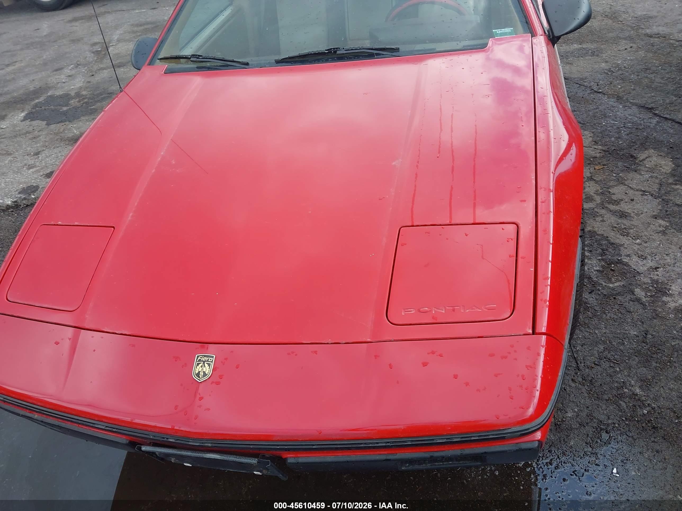 1985 Pontiac Fiero Se Red vin: 1G2PF3797FP254392