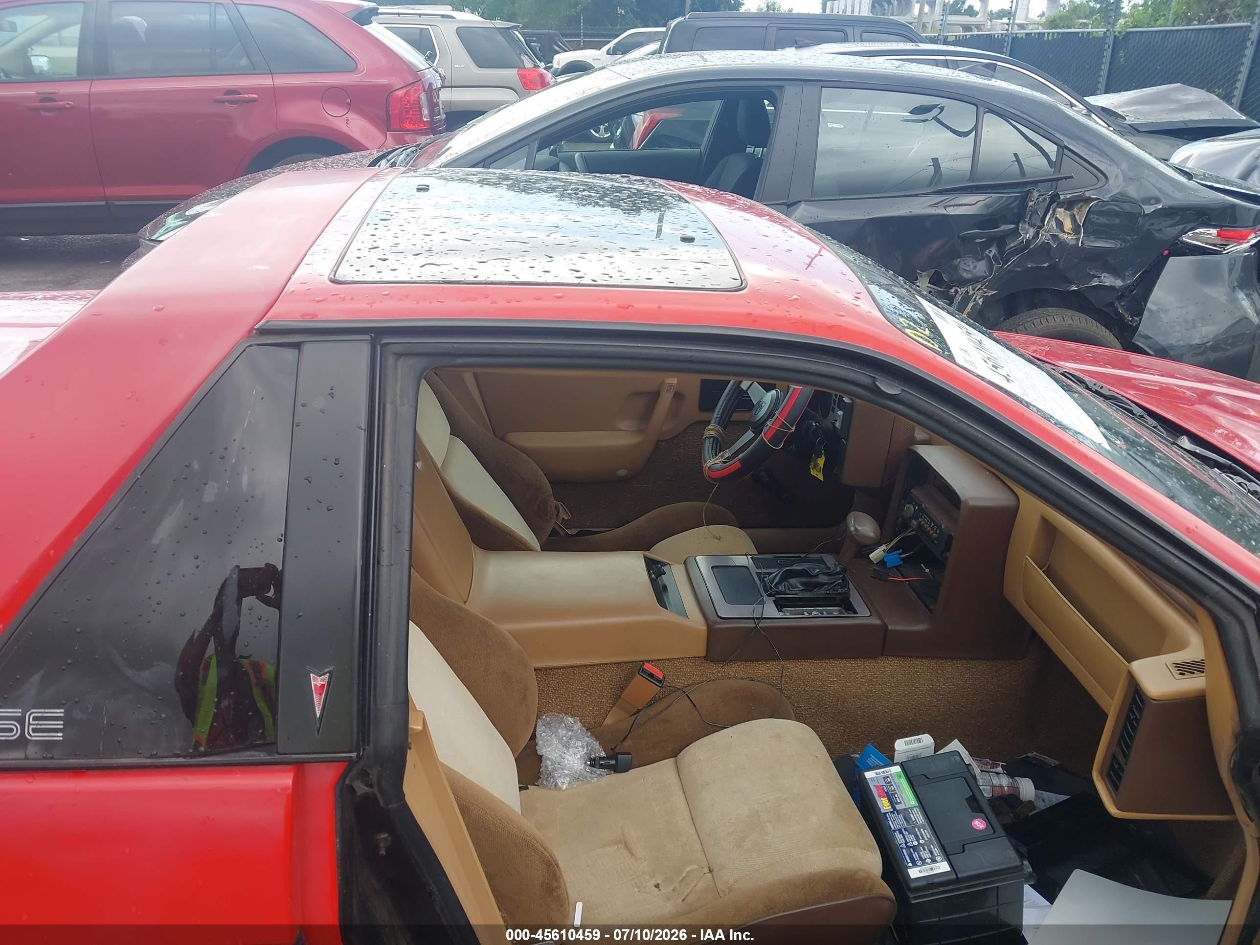 1985 Pontiac Fiero Se Red vin: 1G2PF3797FP254392