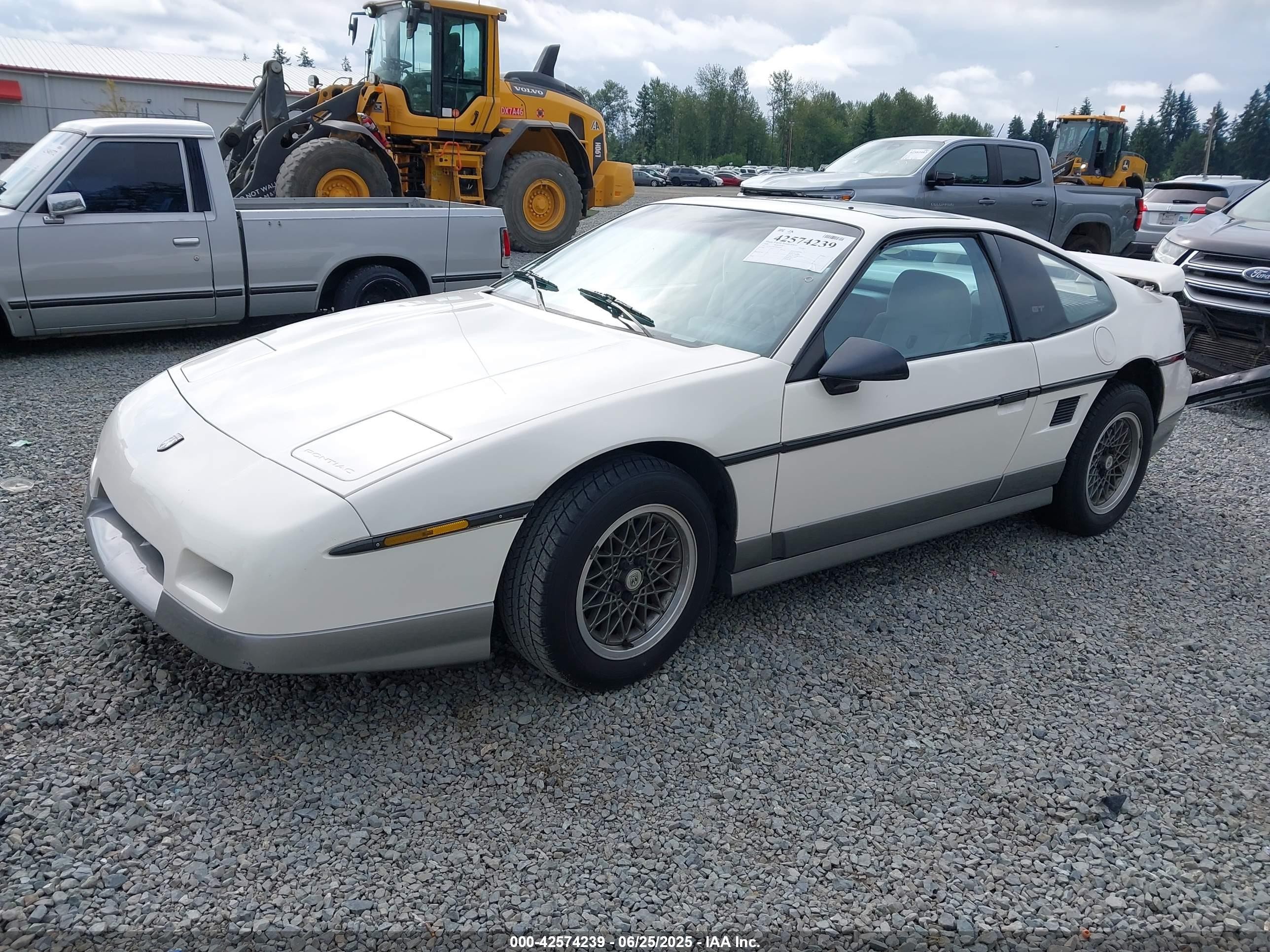 1986 Pontiac Fiero Gt White vin: 1G2PG9790GP268409