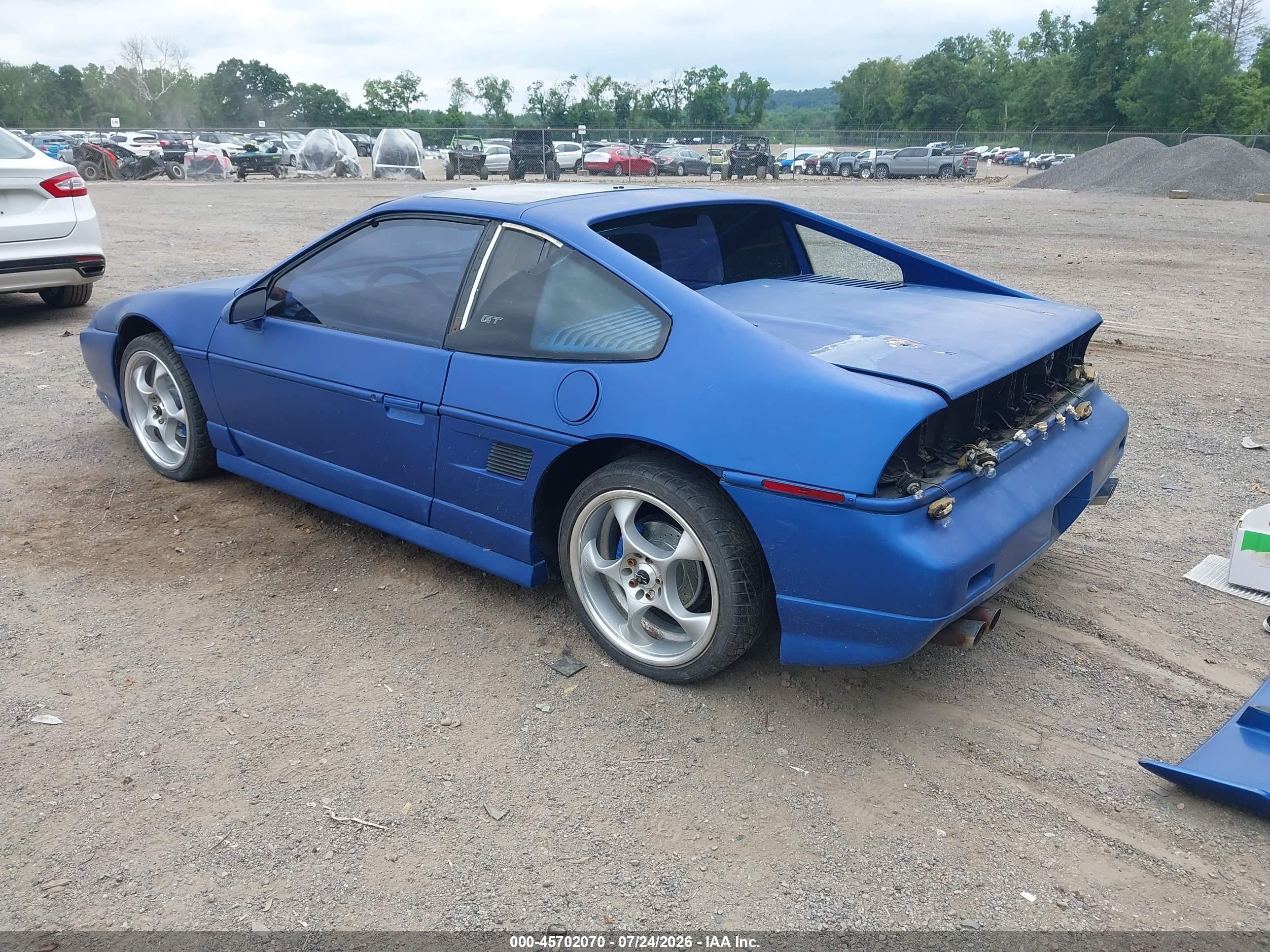 1986 Pontiac Fiero Gt Blue vin: 1G2PG9791GP246032