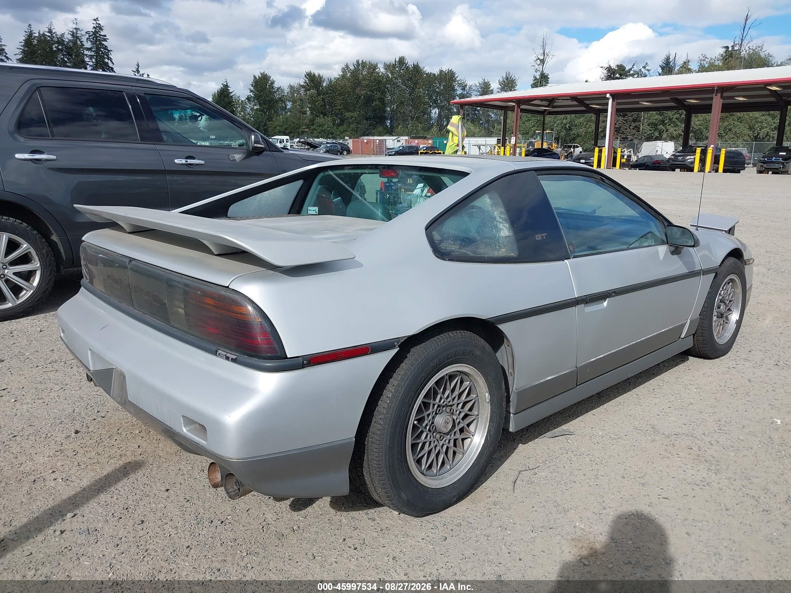 1986 Pontiac Fiero Gt Silver vin: 1G2PG9793GP261230