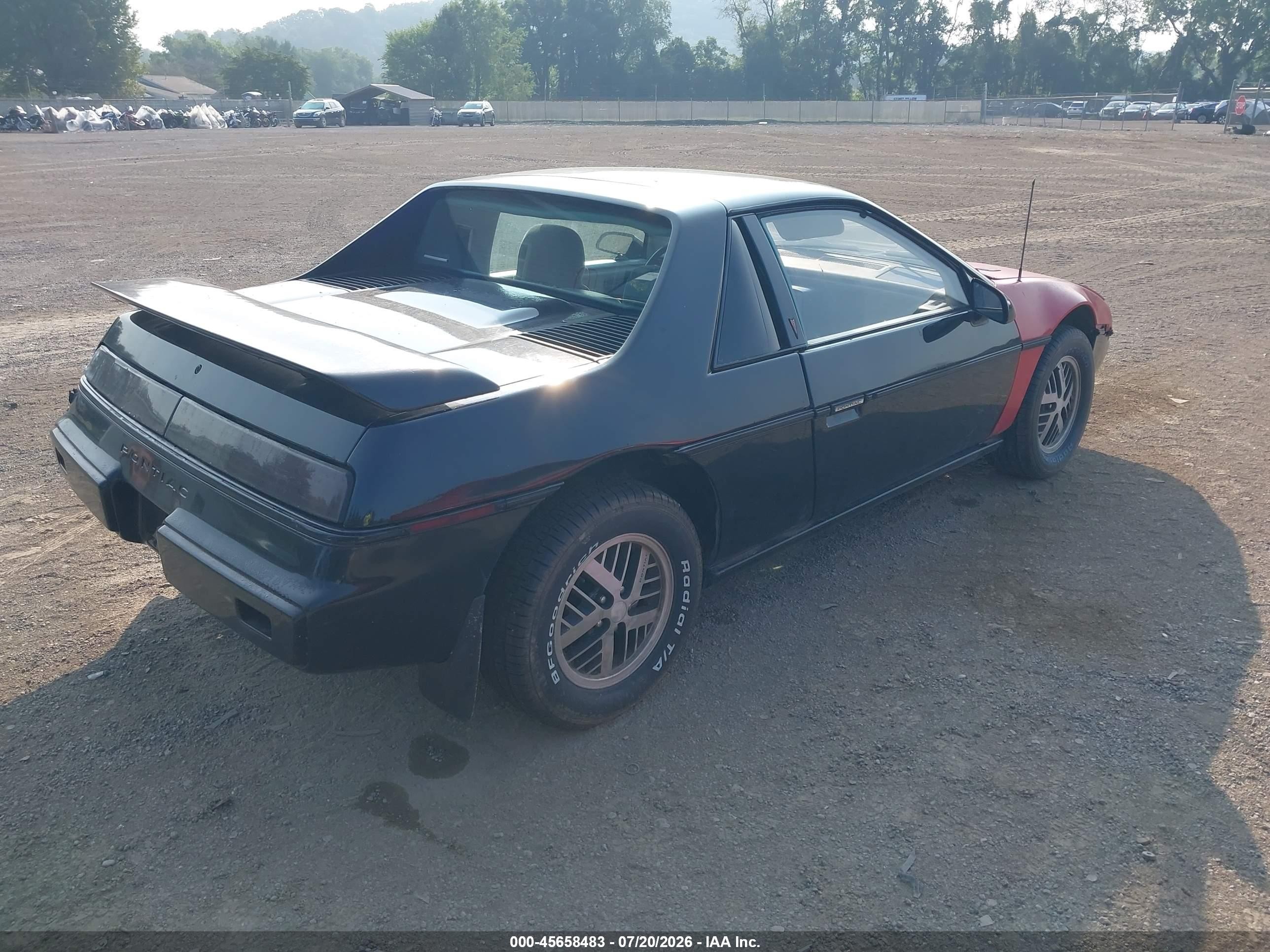 1985 Pontiac Fiero Sport Black vin: 1G2PM37R0FP230148