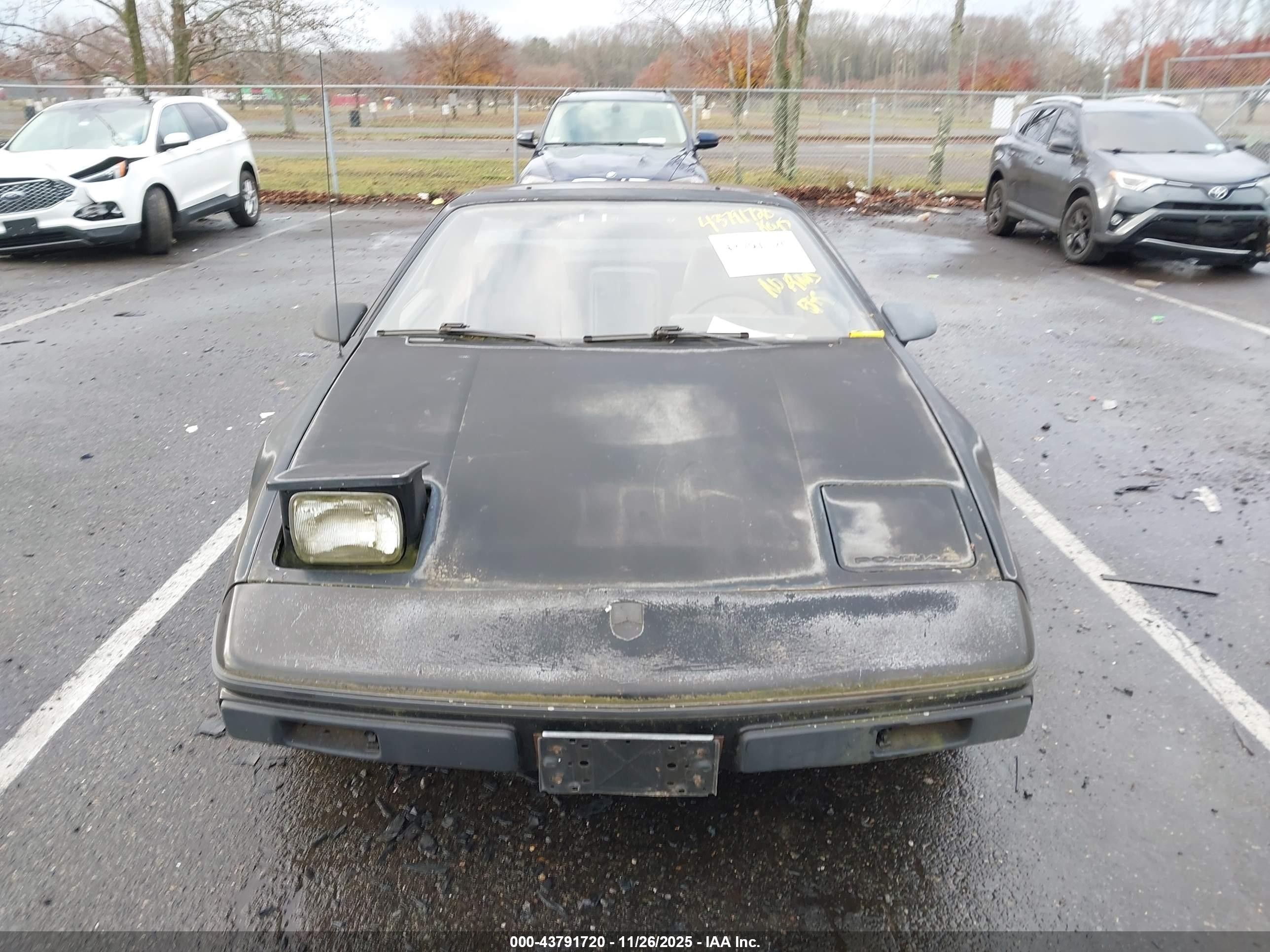 1986 Pontiac Fiero Sport Black vin: 1G2PM37R1GP272877