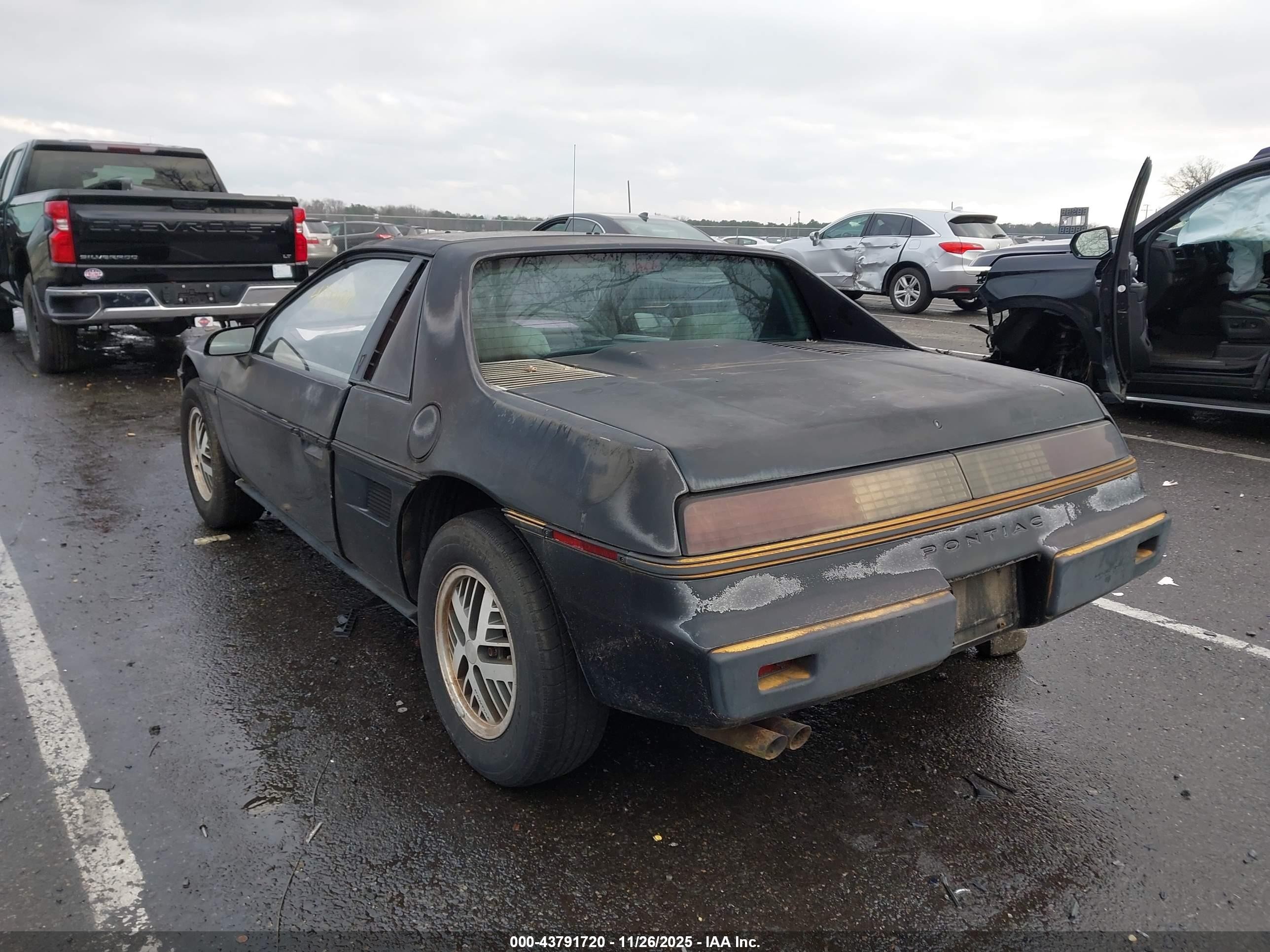 1986 Pontiac Fiero Sport Black vin: 1G2PM37R1GP272877