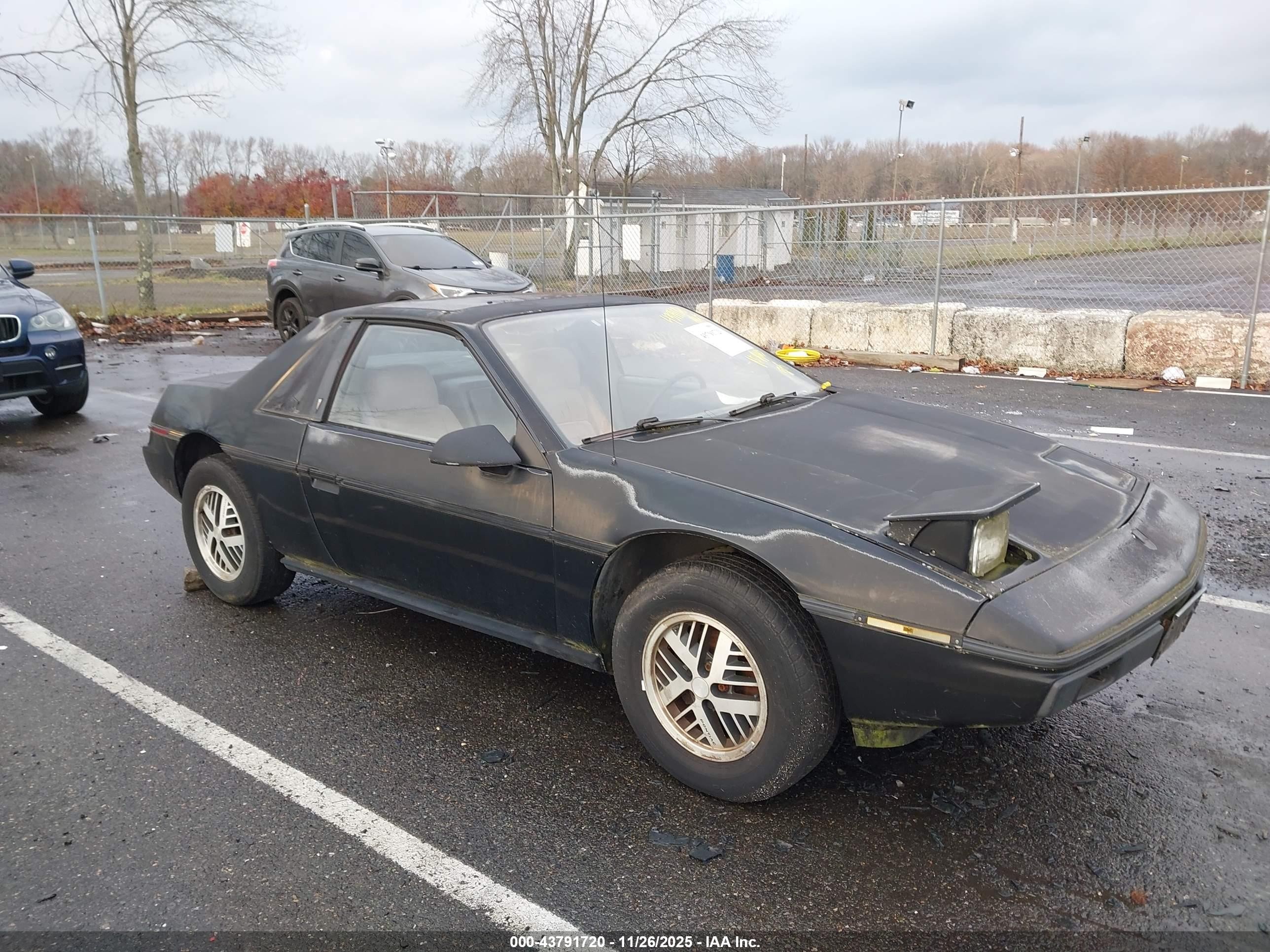 1986 Pontiac Fiero Sport Black vin: 1G2PM37R1GP272877