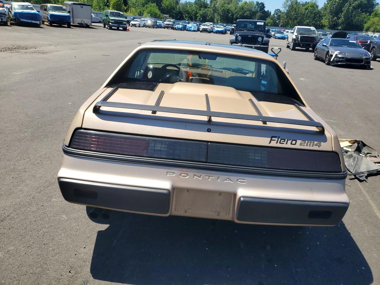 1986 Pontiac Fiero Sport Tan vin: 1G2PM37R5GP228932