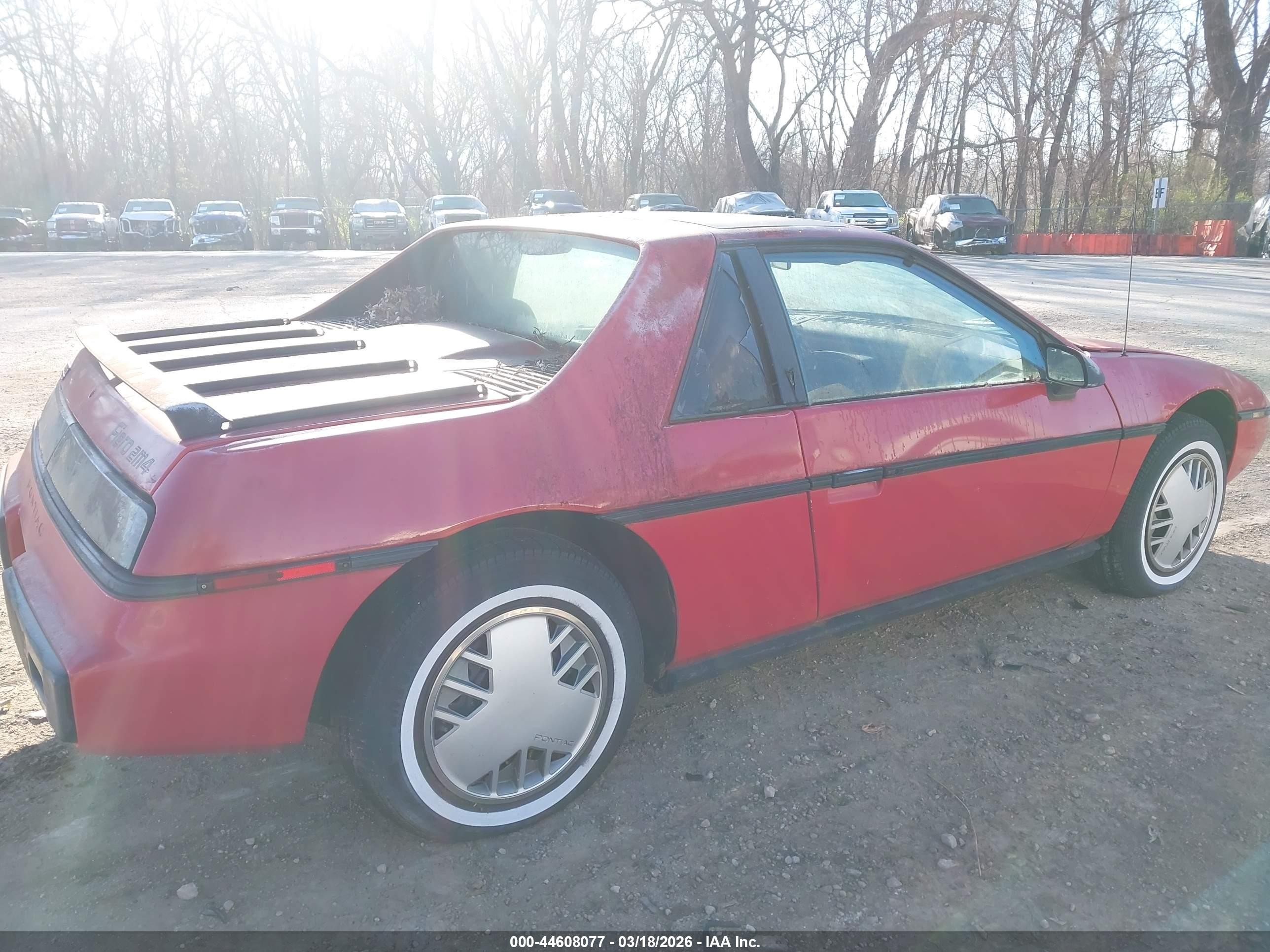 1986 Pontiac Fiero Sport Red vin: 1G2PM37R5GP231779
