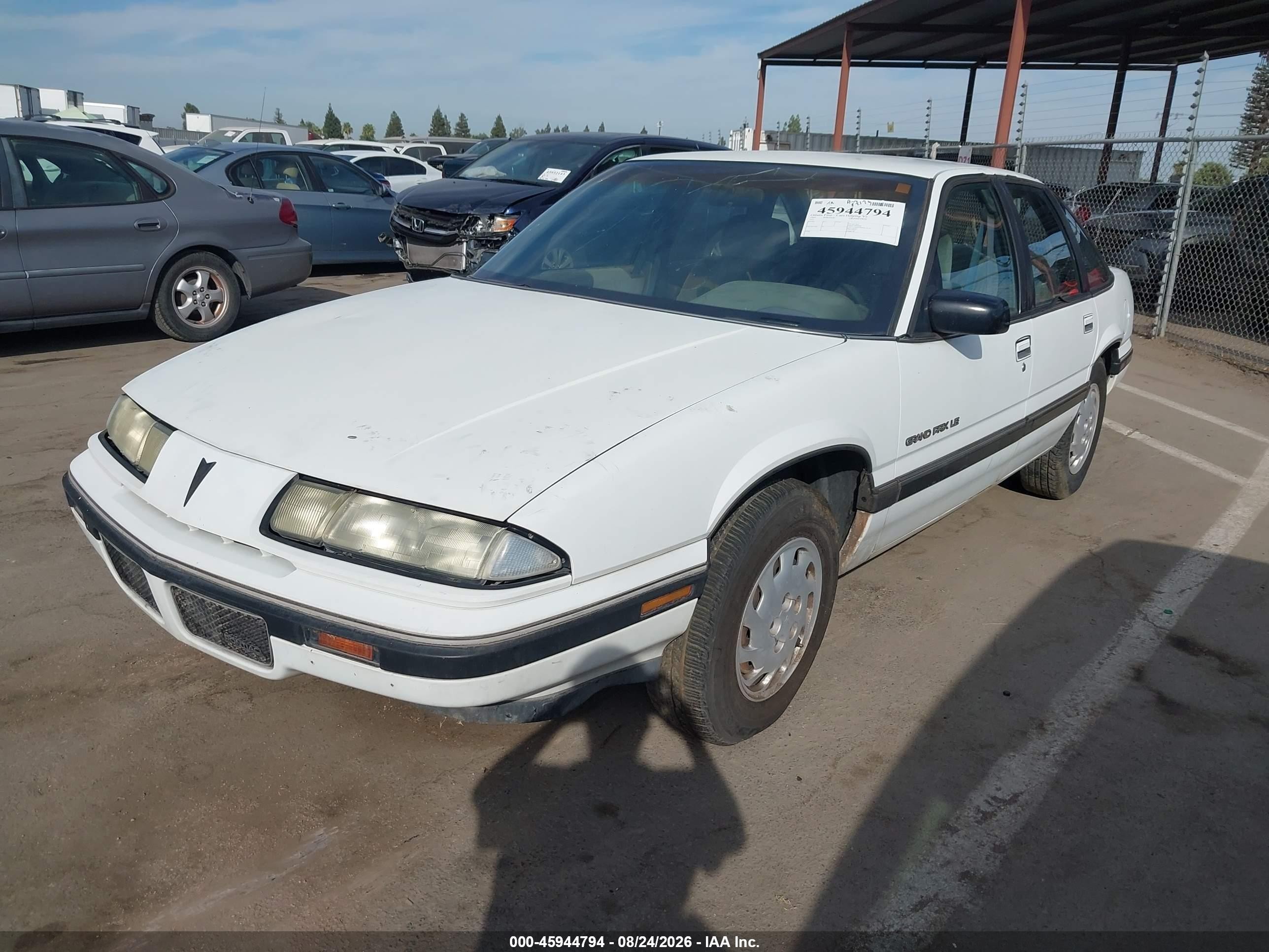 1991 Pontiac Grand Prix Le White vin: 1G2WH54T3MF278676