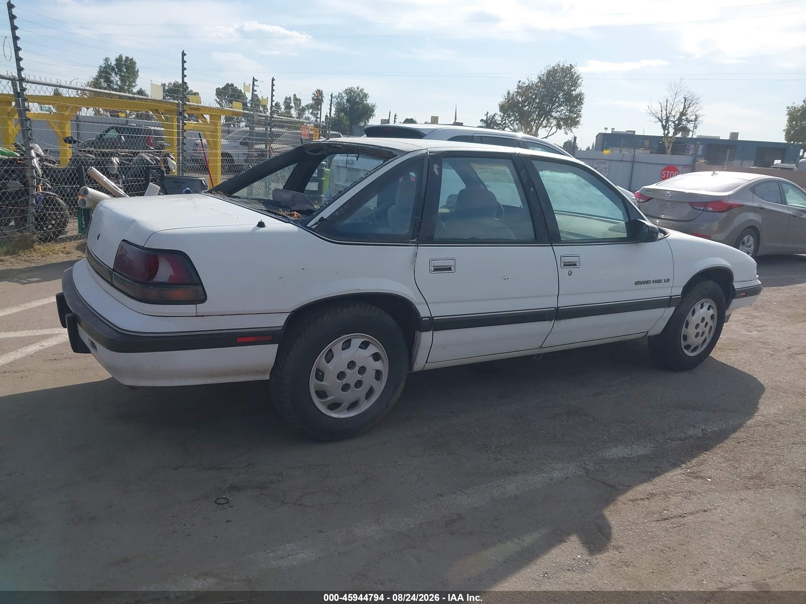 1991 Pontiac Grand Prix Le White vin: 1G2WH54T3MF278676