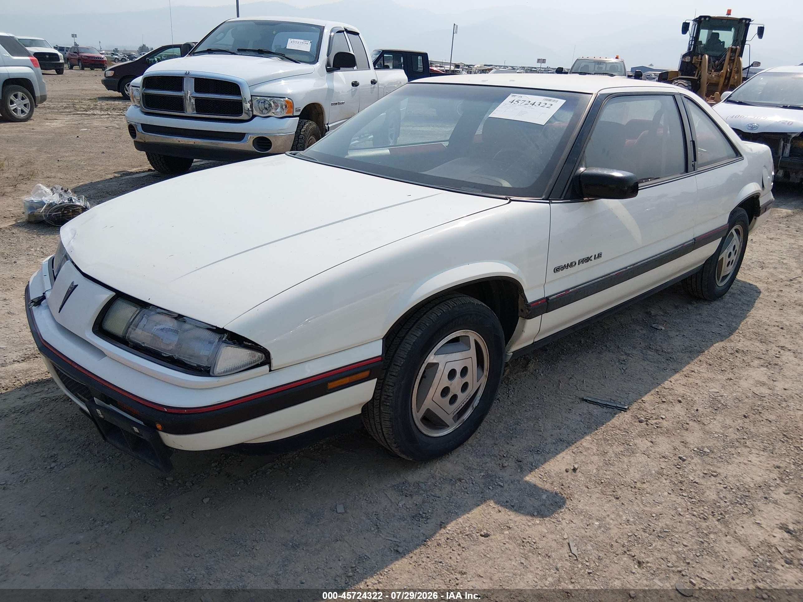 1990 Pontiac Grand Prix Le White vin: 1G2WJ14T3LF305399
