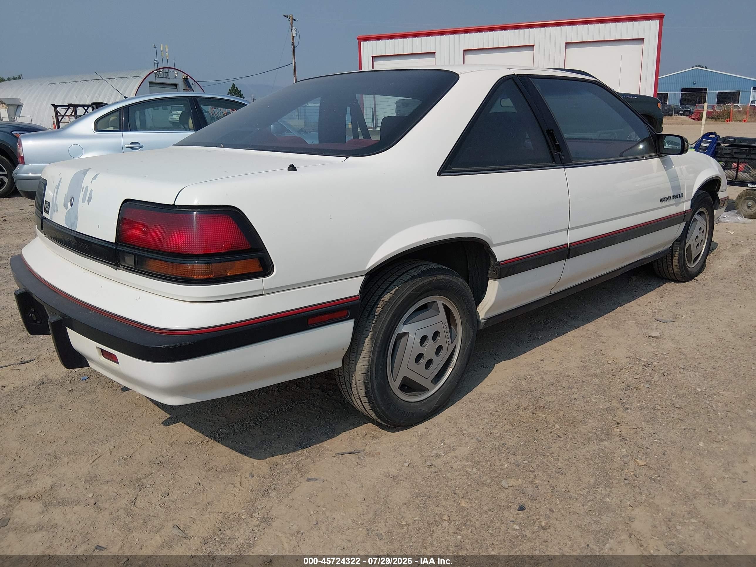1990 Pontiac Grand Prix Le White vin: 1G2WJ14T3LF305399
