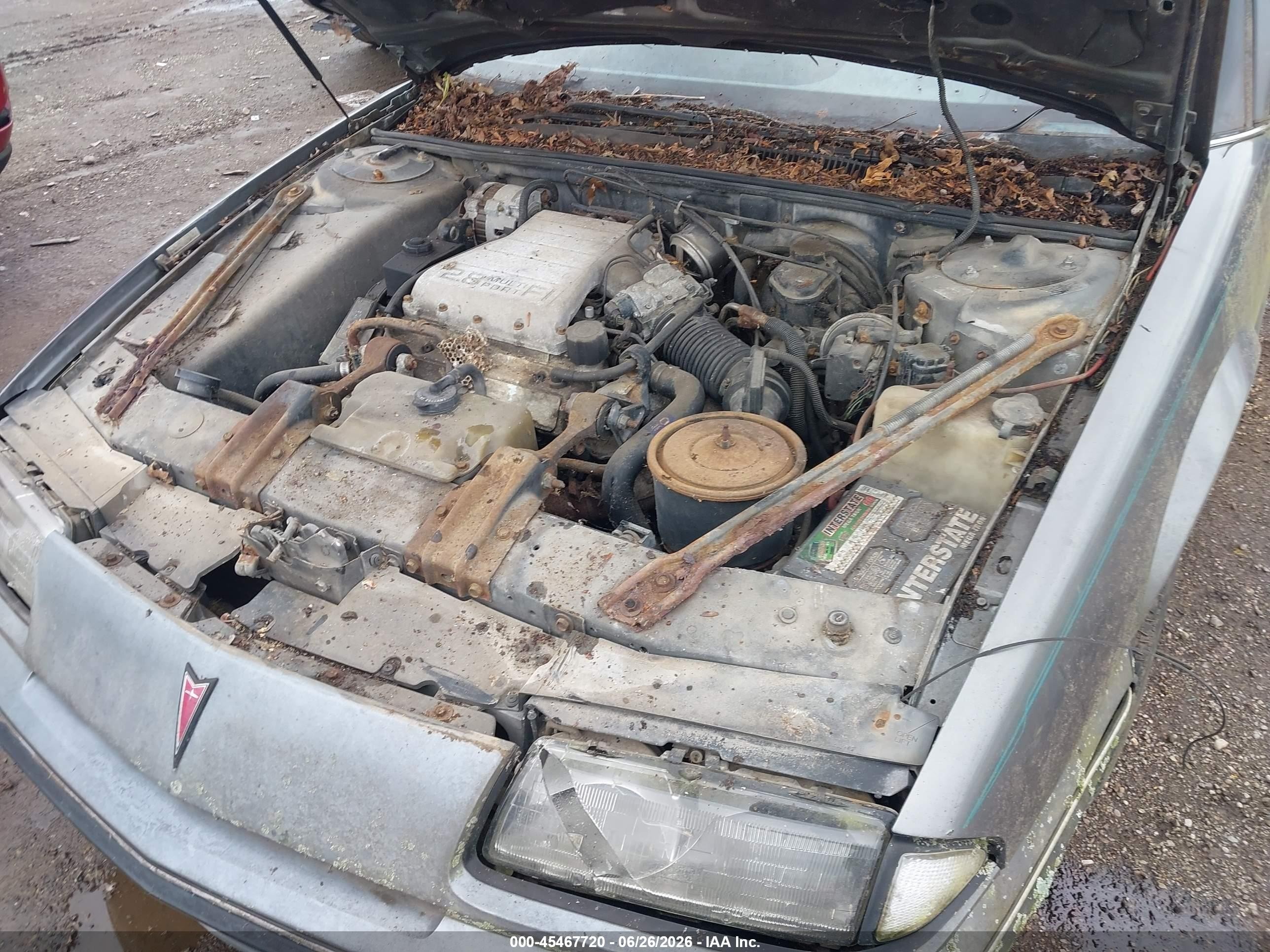 1988 Pontiac Grand Prix   Серый vin: 1G2WJ14W2JF237877