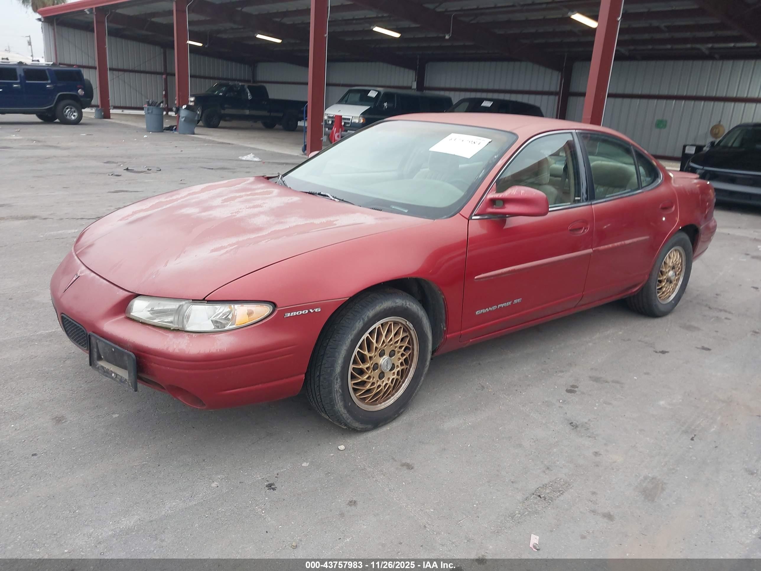 1997 Pontiac Grand Prix Se Cmi Красный vin: 1G2WJ52K3VF326113
