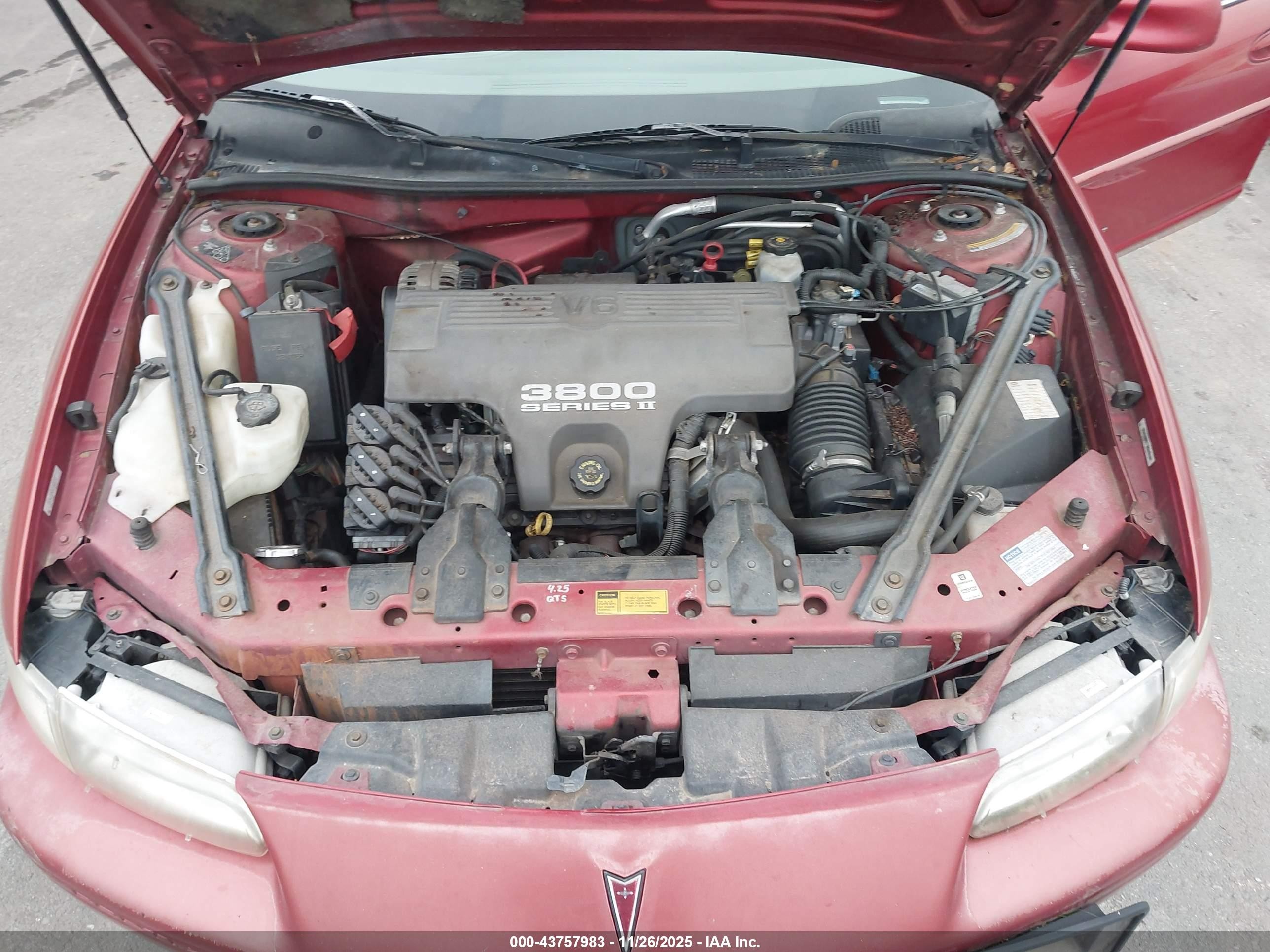 1997 Pontiac Grand Prix Se Cmi Красный vin: 1G2WJ52K3VF326113