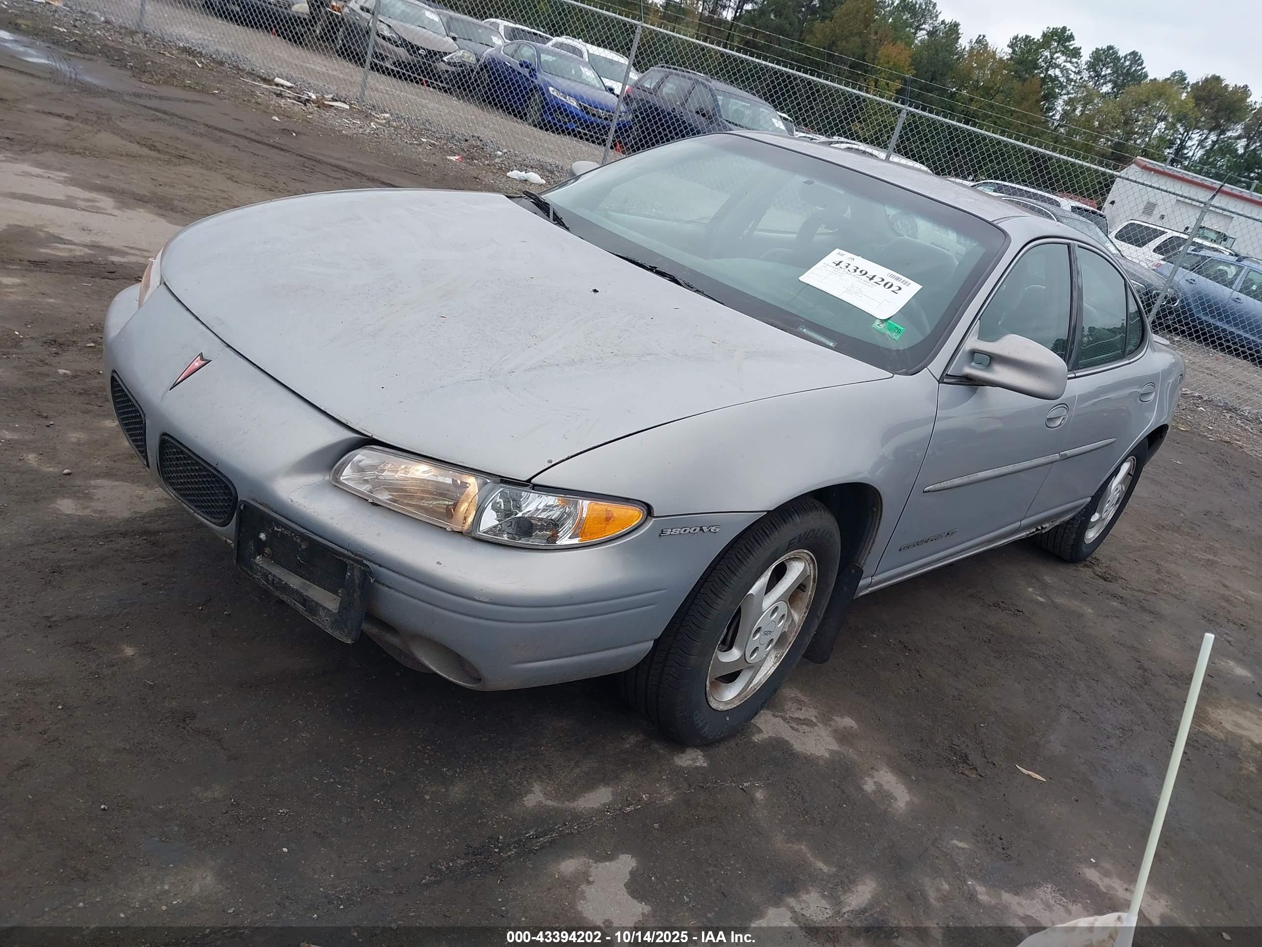 1998 Pontiac Grand Prix Se Silver vin: 1G2WJ52K3WF277691