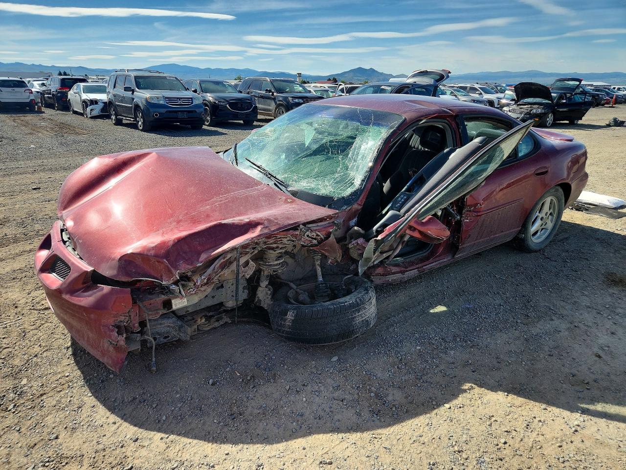 2003 Pontiac Grand Prix Se Maroon vin: 1G2WK52J93F139945