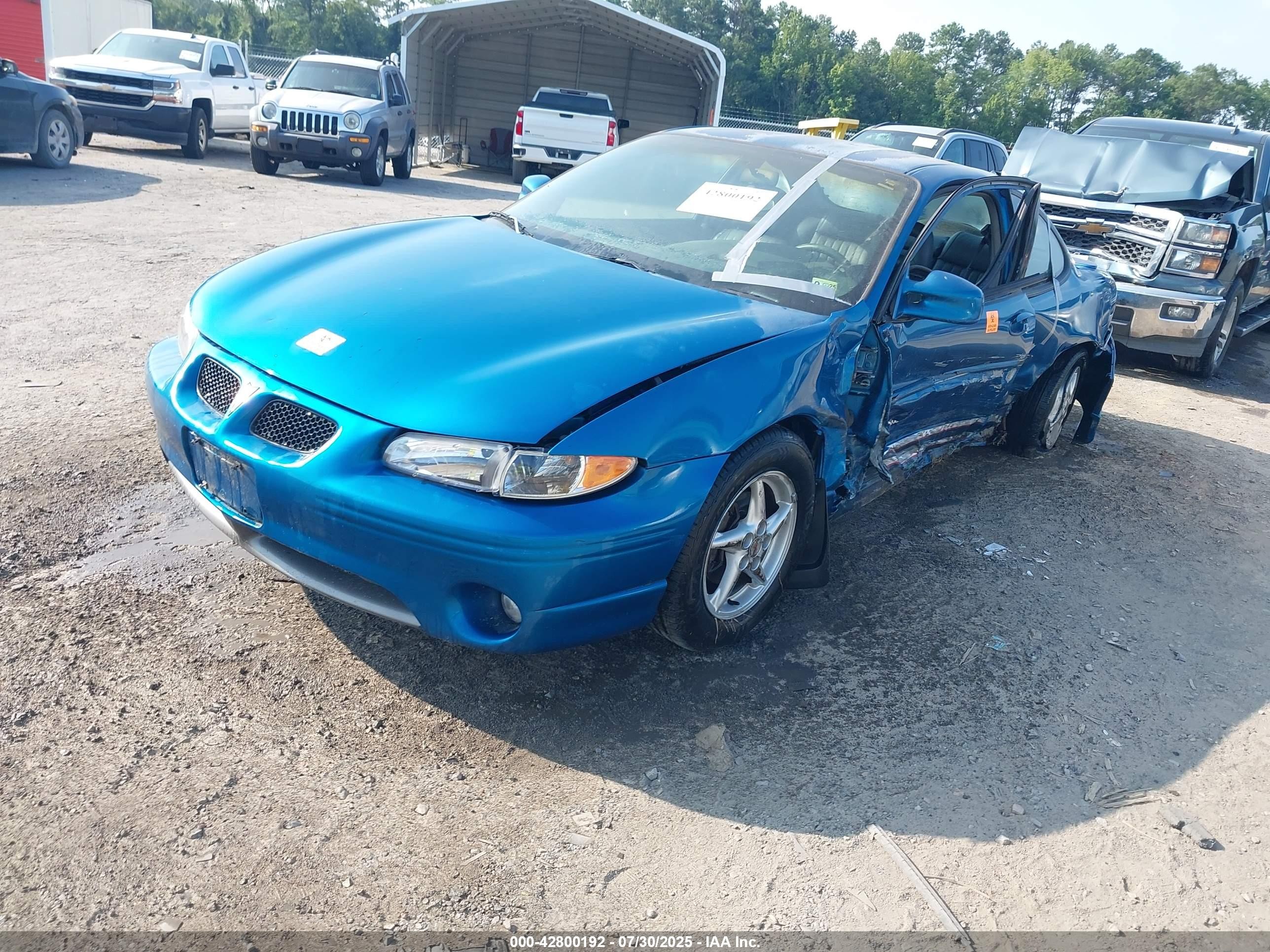 1998 Pontiac Grand Prix Gt Blue vin: 1G2WP1212WF305706