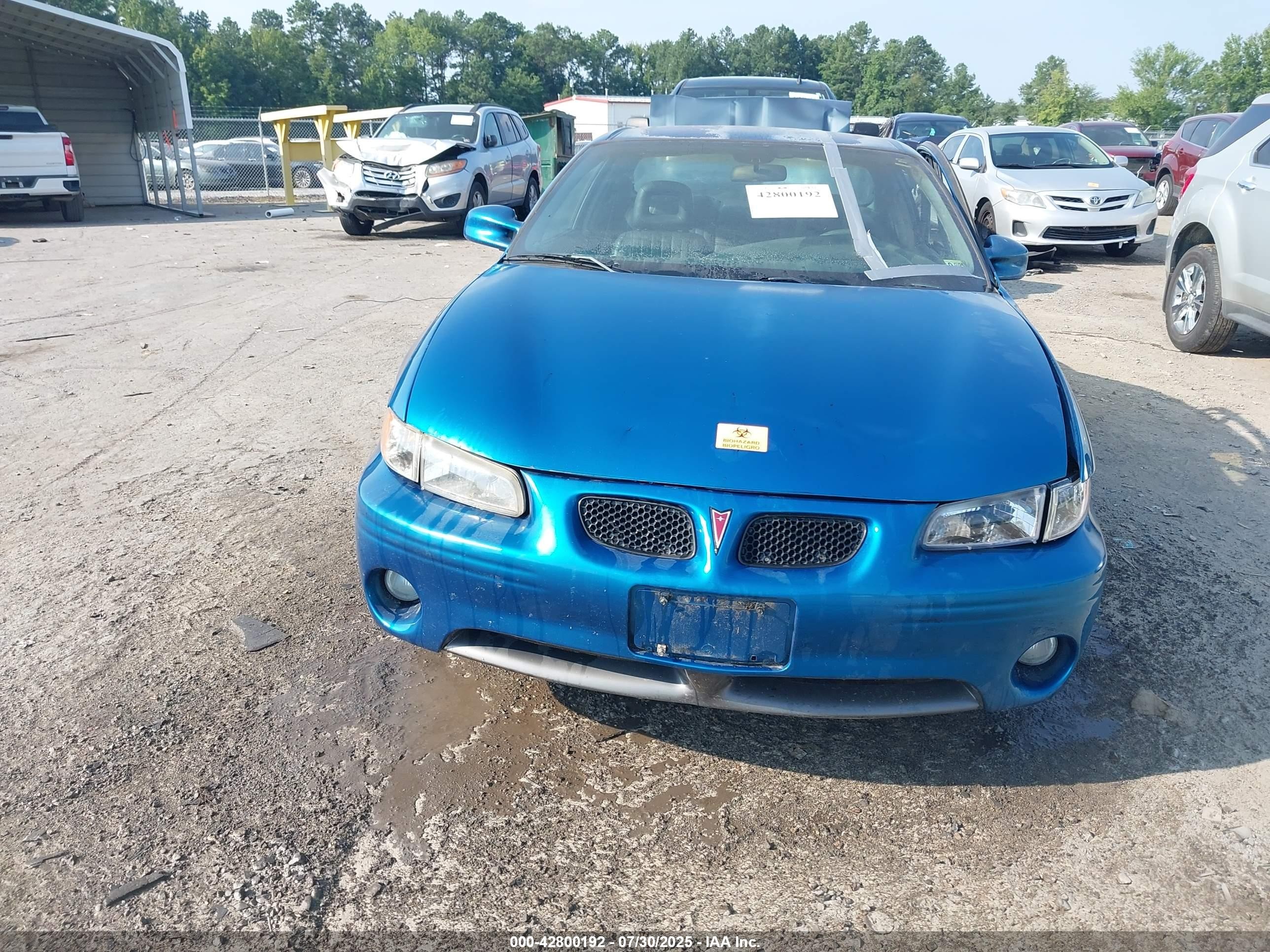 1998 Pontiac Grand Prix Gt Blue vin: 1G2WP1212WF305706
