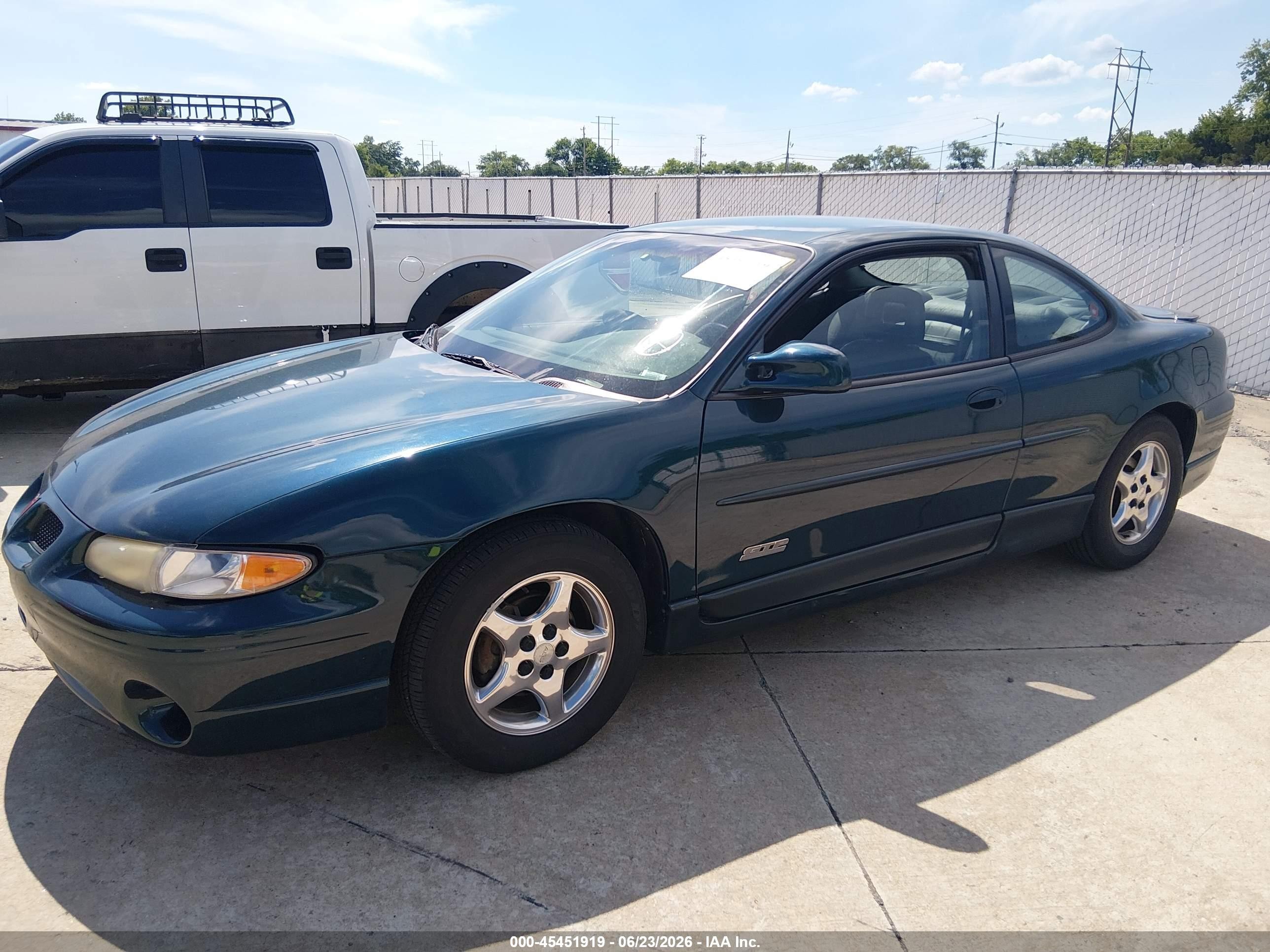 1997 Pontiac Grand Prix Gt Зеленый vin: 1G2WP1218VF257661