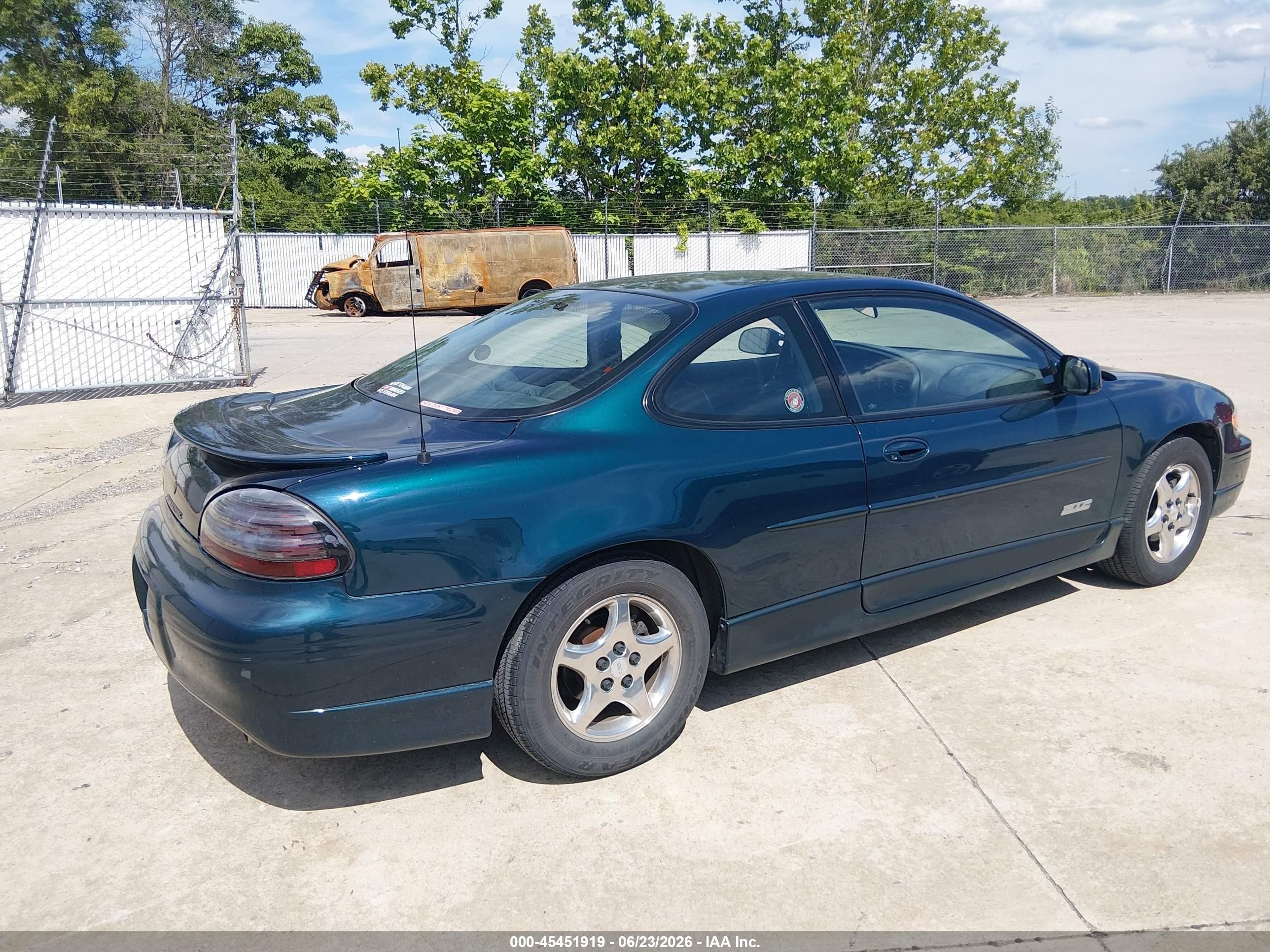 1997 Pontiac Grand Prix Gt Зеленый vin: 1G2WP1218VF257661