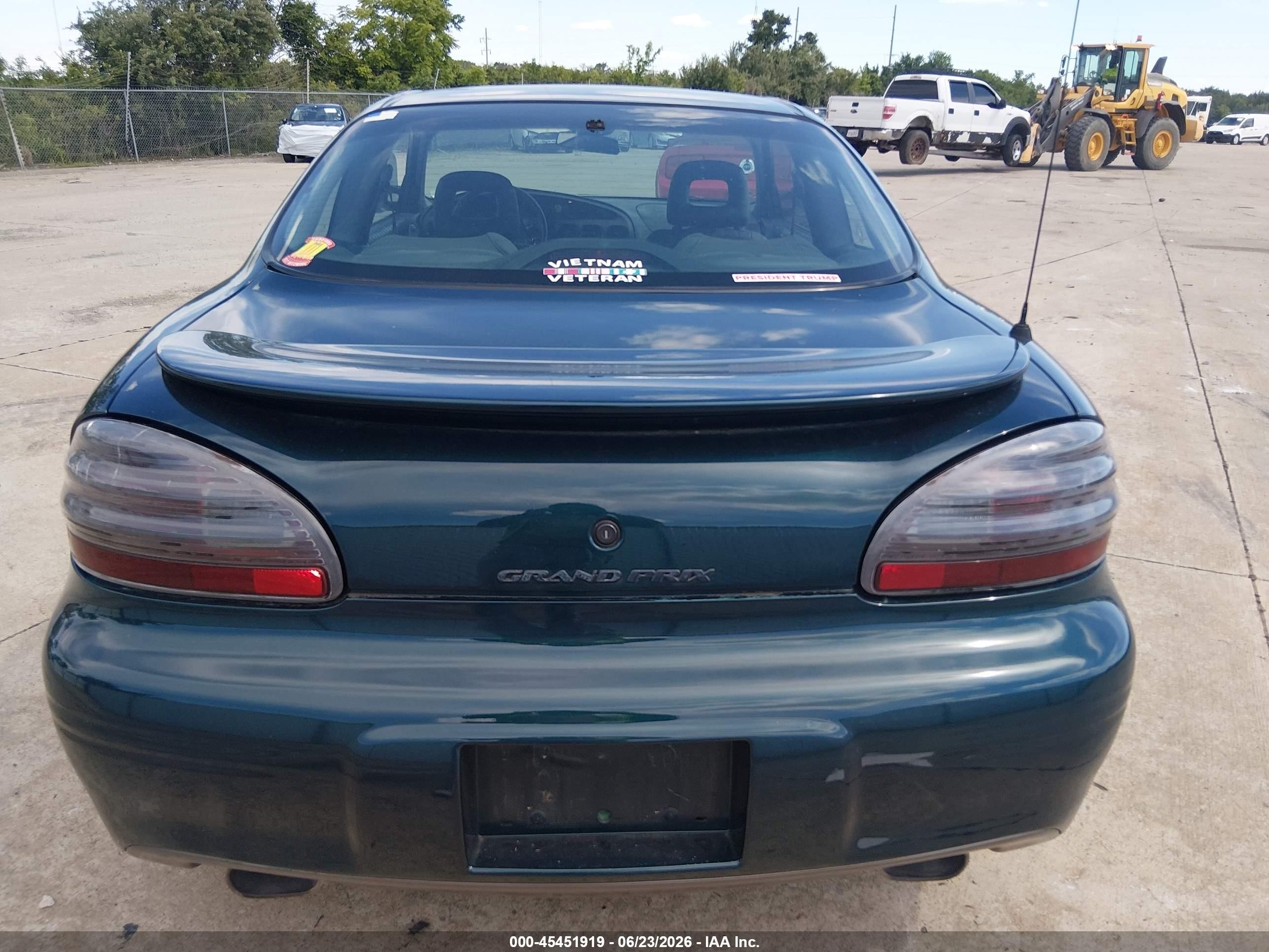 1997 Pontiac Grand Prix Gt Зеленый vin: 1G2WP1218VF257661