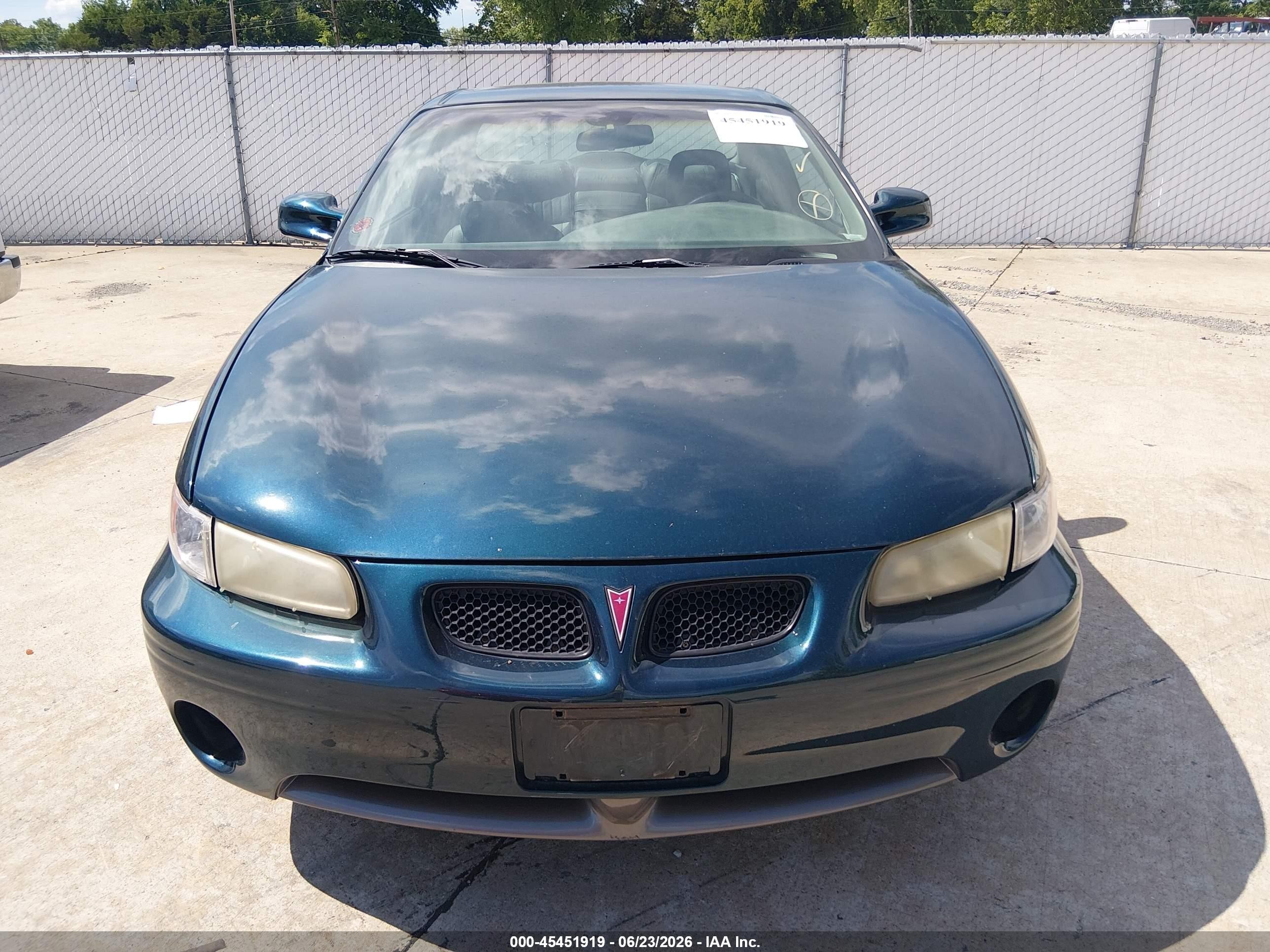 1997 Pontiac Grand Prix Gt Зеленый vin: 1G2WP1218VF257661