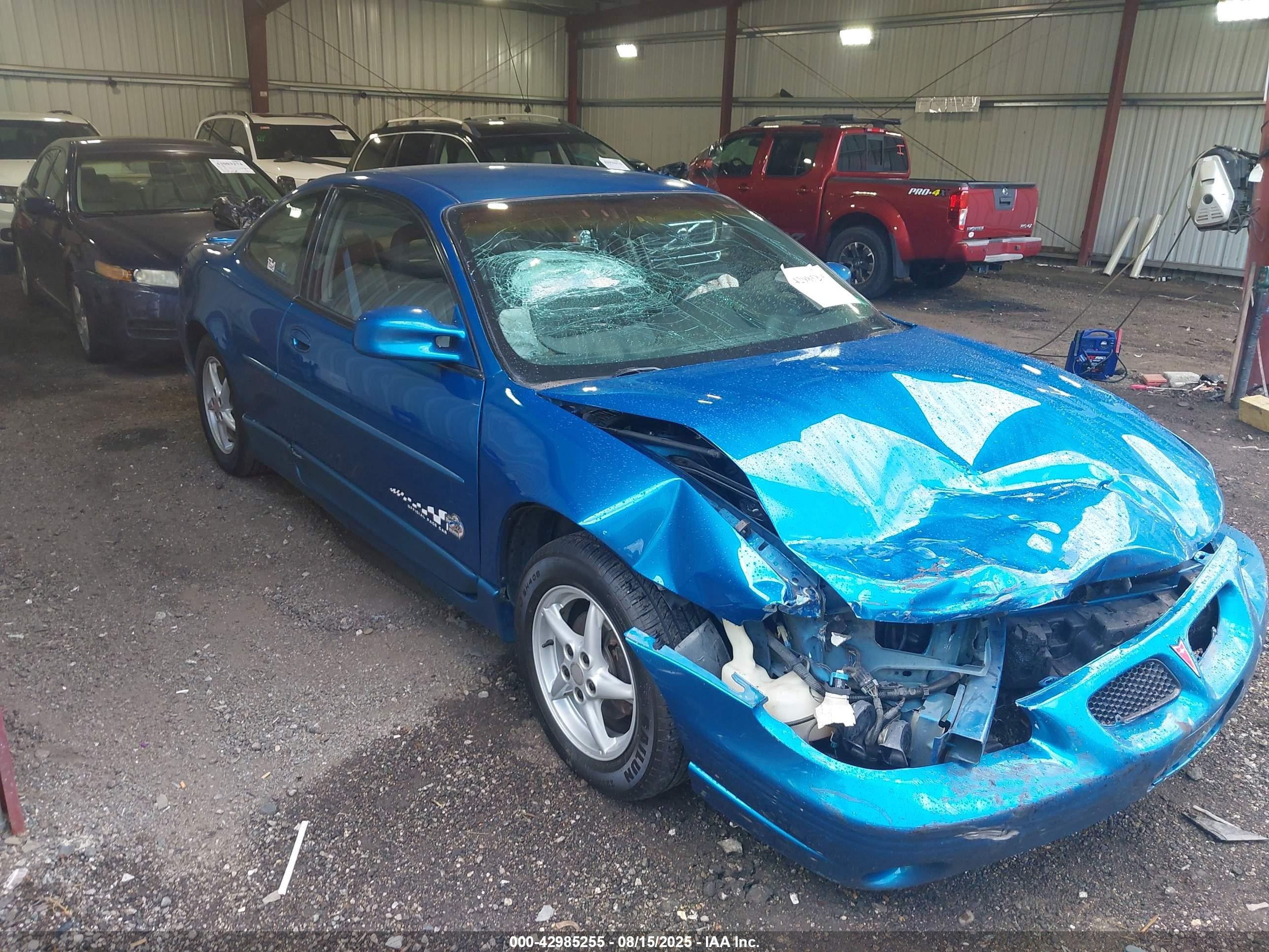 1998 Pontiac Grand Prix Gt Blue vin: 1G2WP1218WF309100