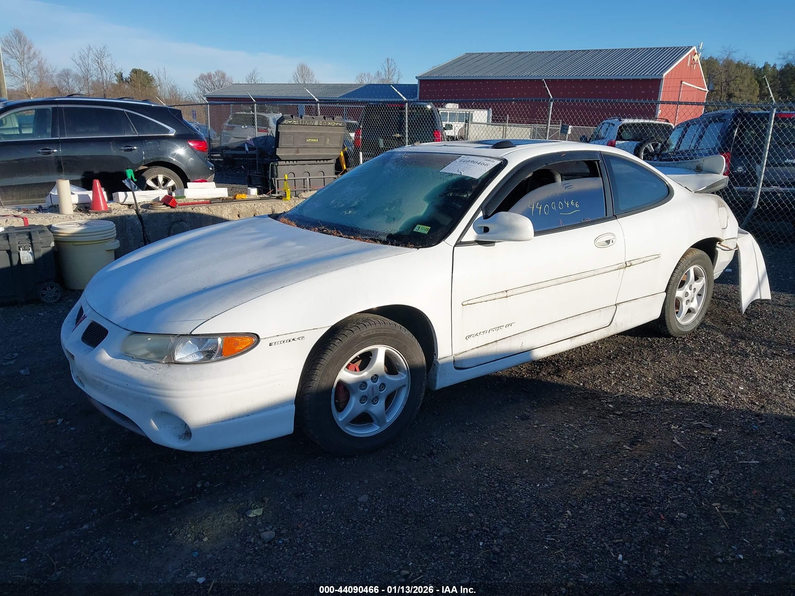 1997 Pontiac Grand Prix Gt White vin: 1G2WP12K6VF241273