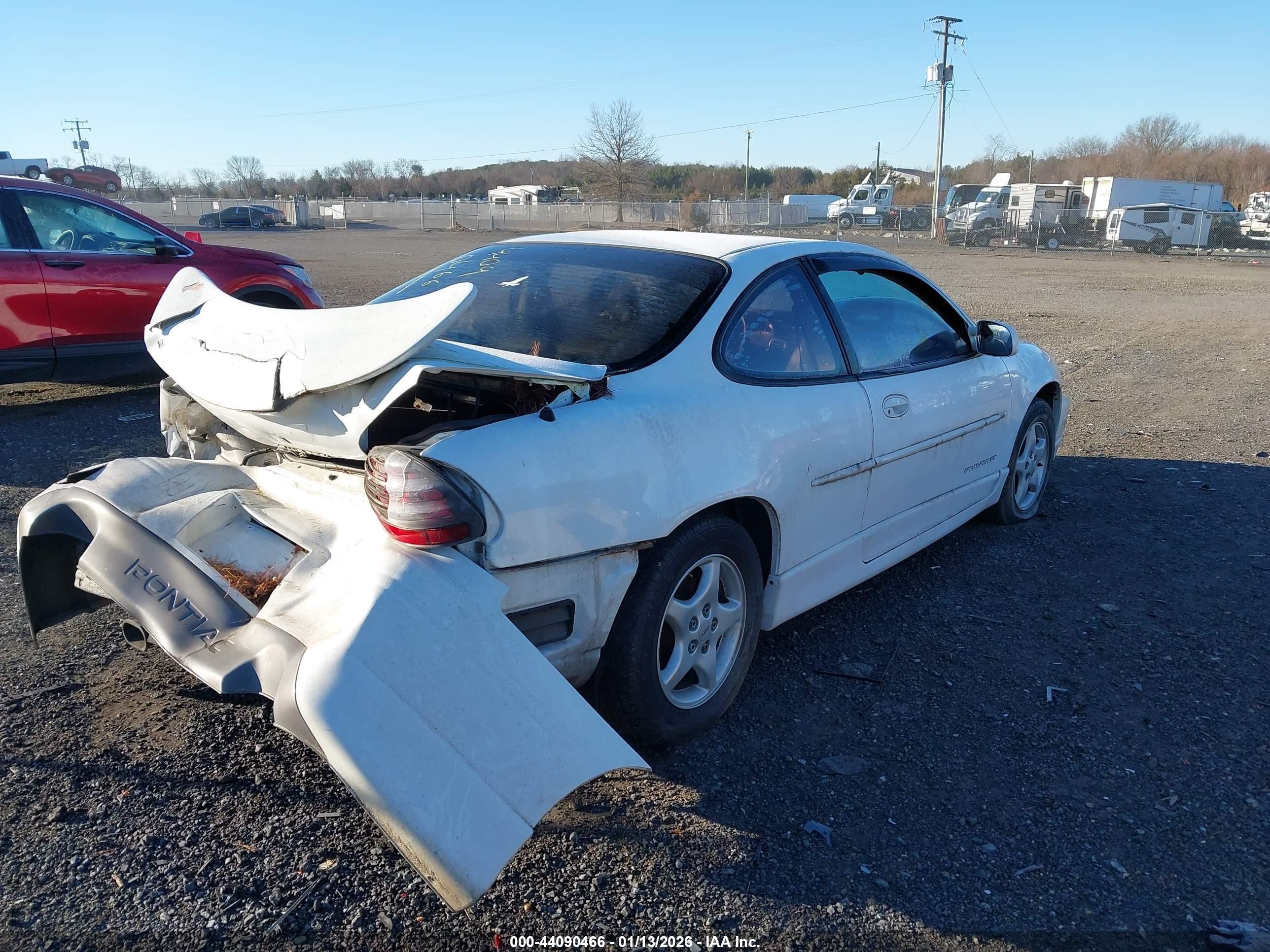 1997 Pontiac Grand Prix Gt White vin: 1G2WP12K6VF241273